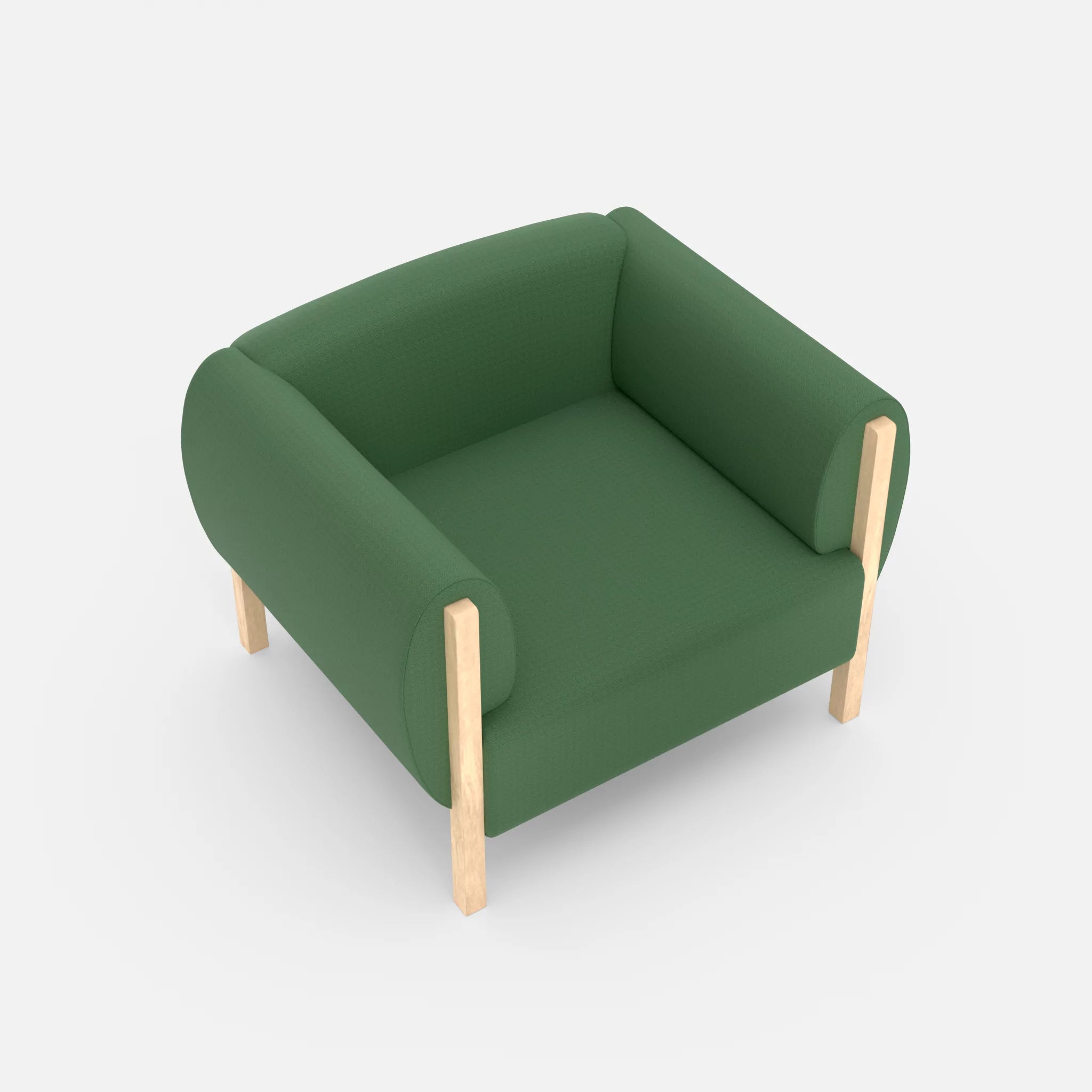 1 Sitzer Sofa Mallow radio7036 in Olive von oben