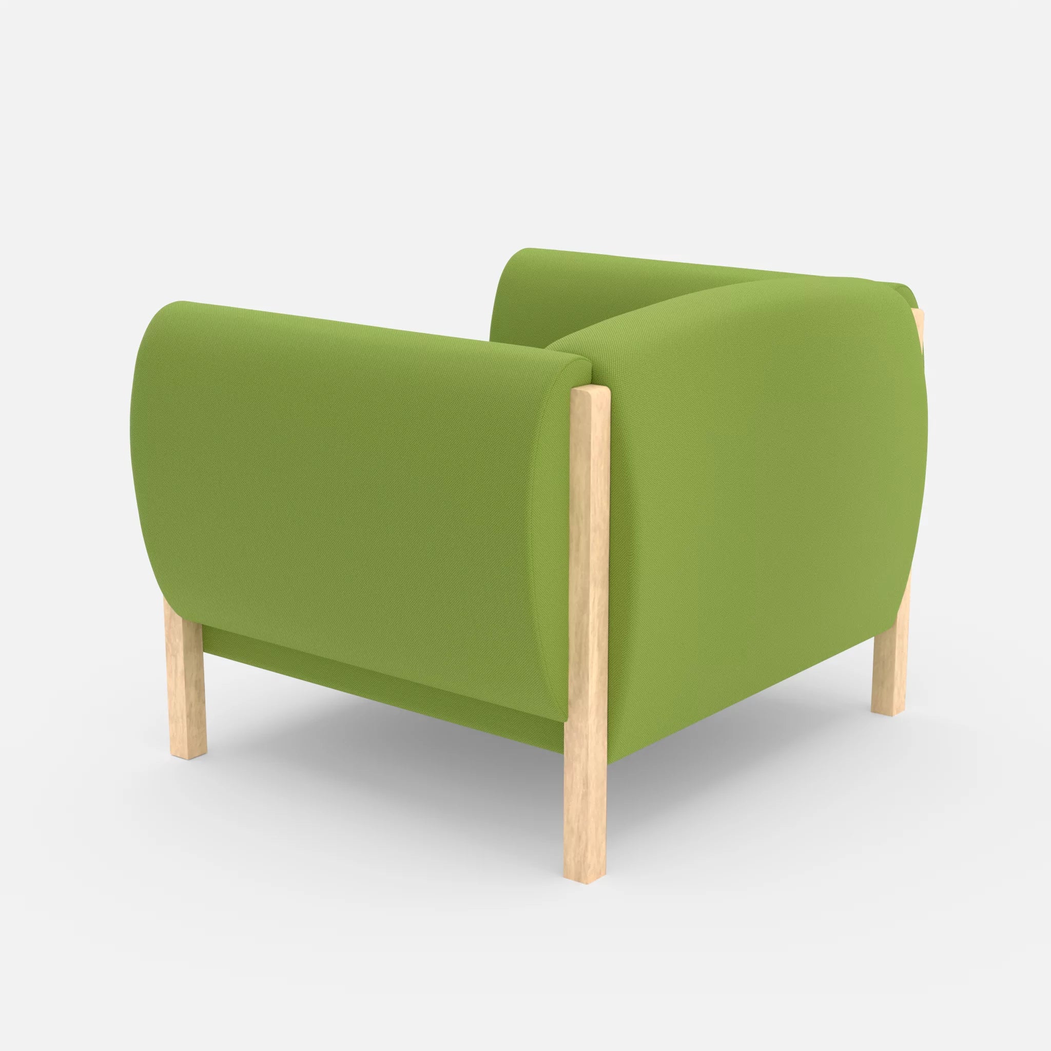 1 Sitzer Sofa Mallow radio7041 in Hellgrün von hinten