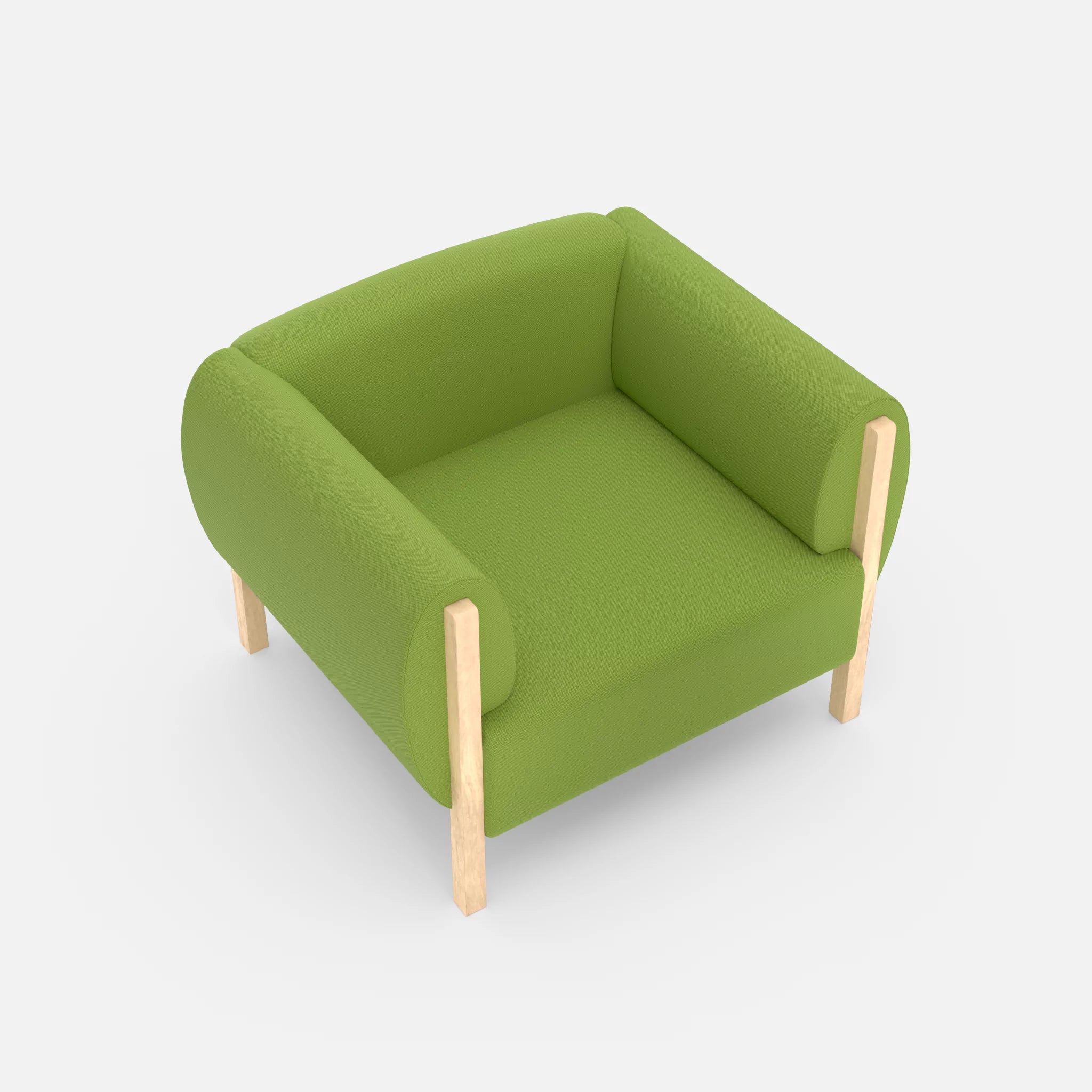 1 Sitzer Sofa Mallow radio7041 in Hellgrün von oben