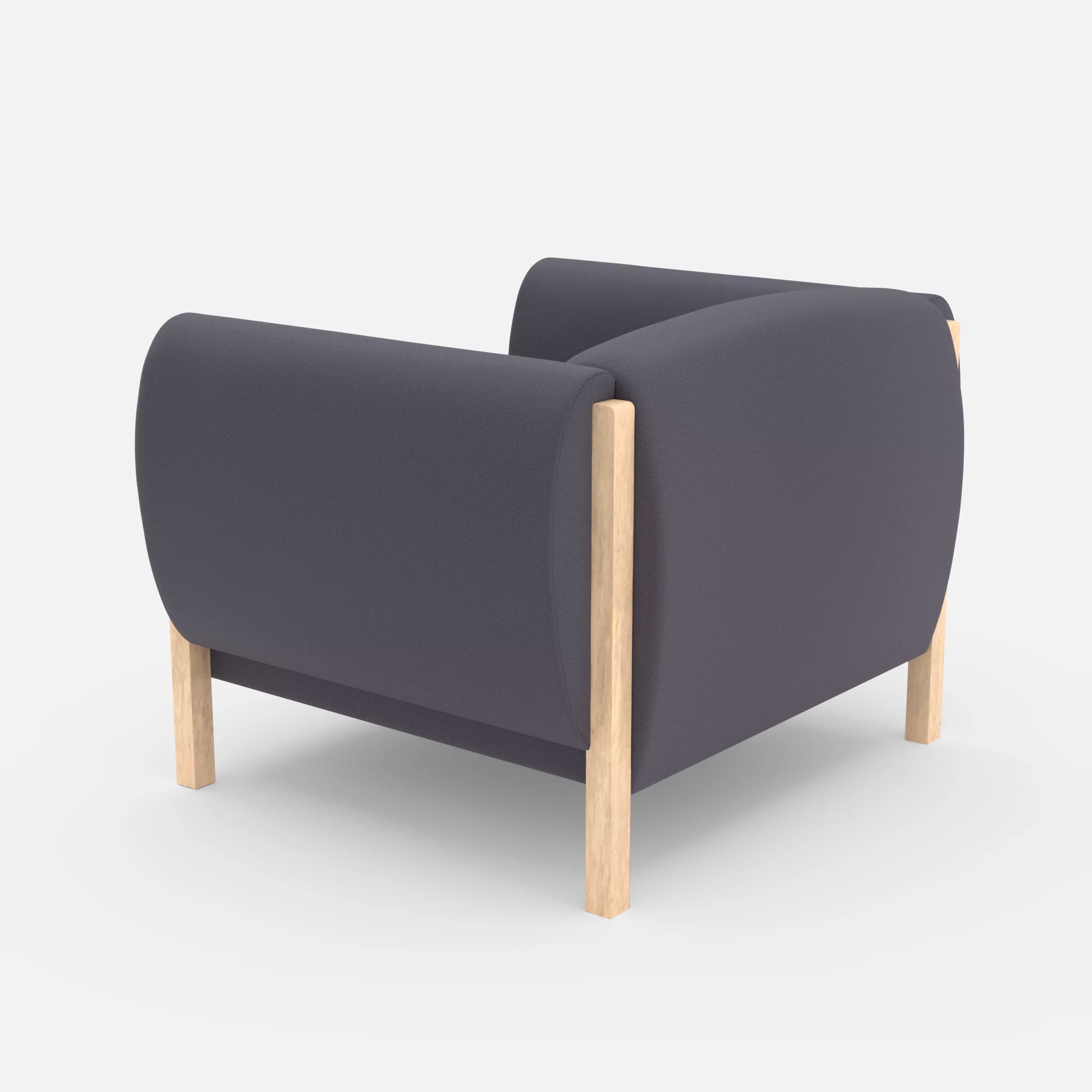 1 Sitzer Sofa Mallow radio8517 in Anthrazit von hinten
