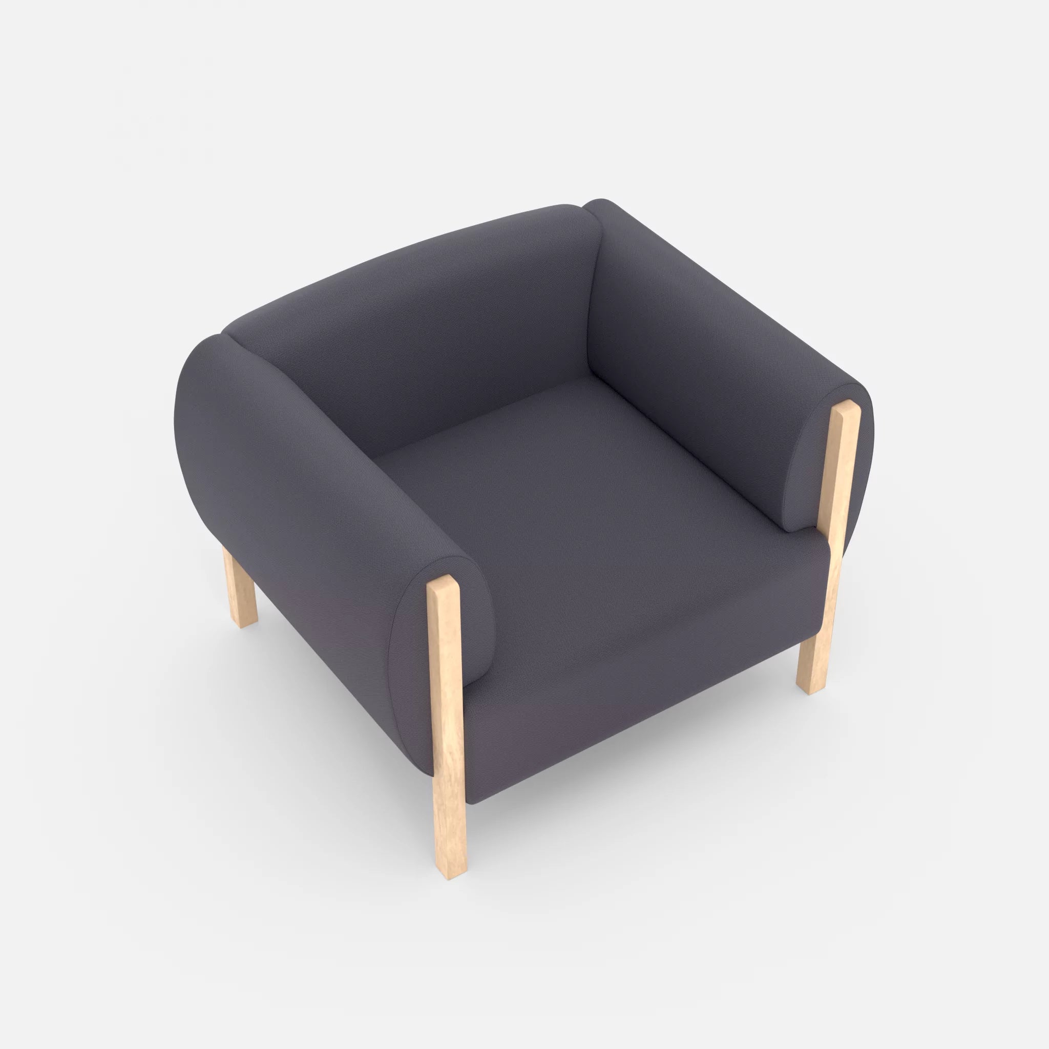 1 Sitzer Sofa Mallow radio8517 in Anthrazit von oben