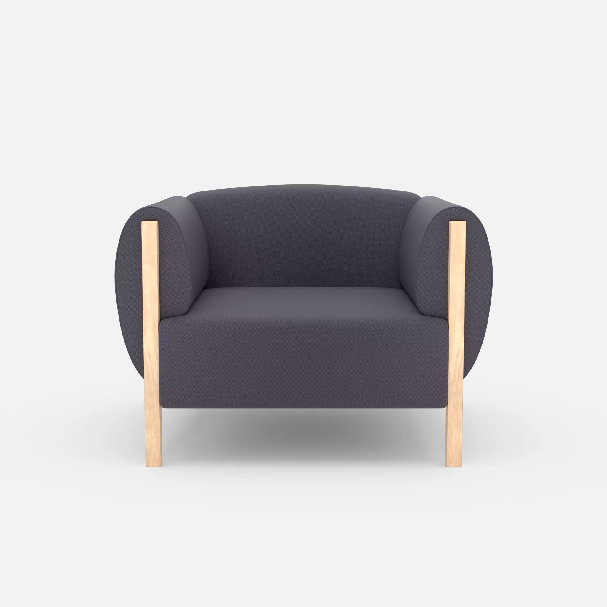 1 Sitzer Sofa Mallow radio8517 in Anthrazit von vorne