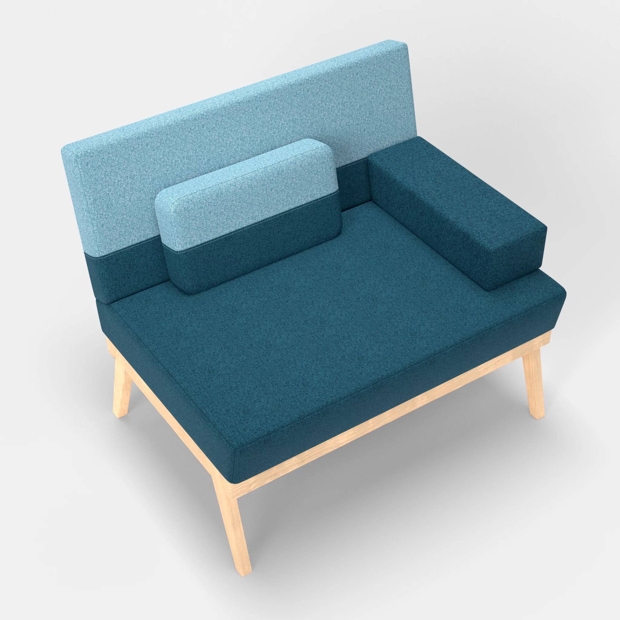 1er Sitzsofa Bauz celia0203-celia0209 in Blau und Türkis von oben