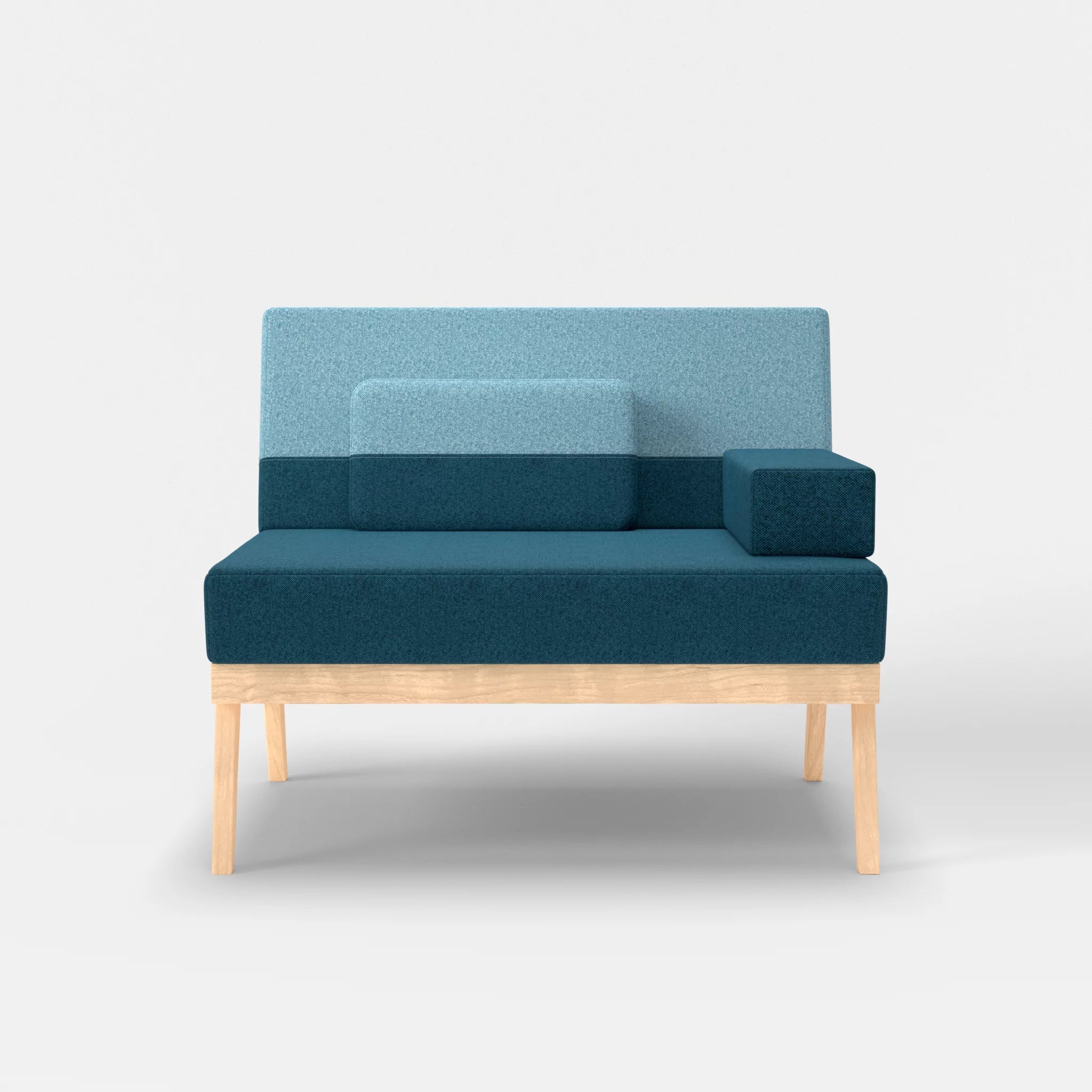 1er Sitzsofa Bauz celia0203-celia0209 in Blau und Türkis von vorne