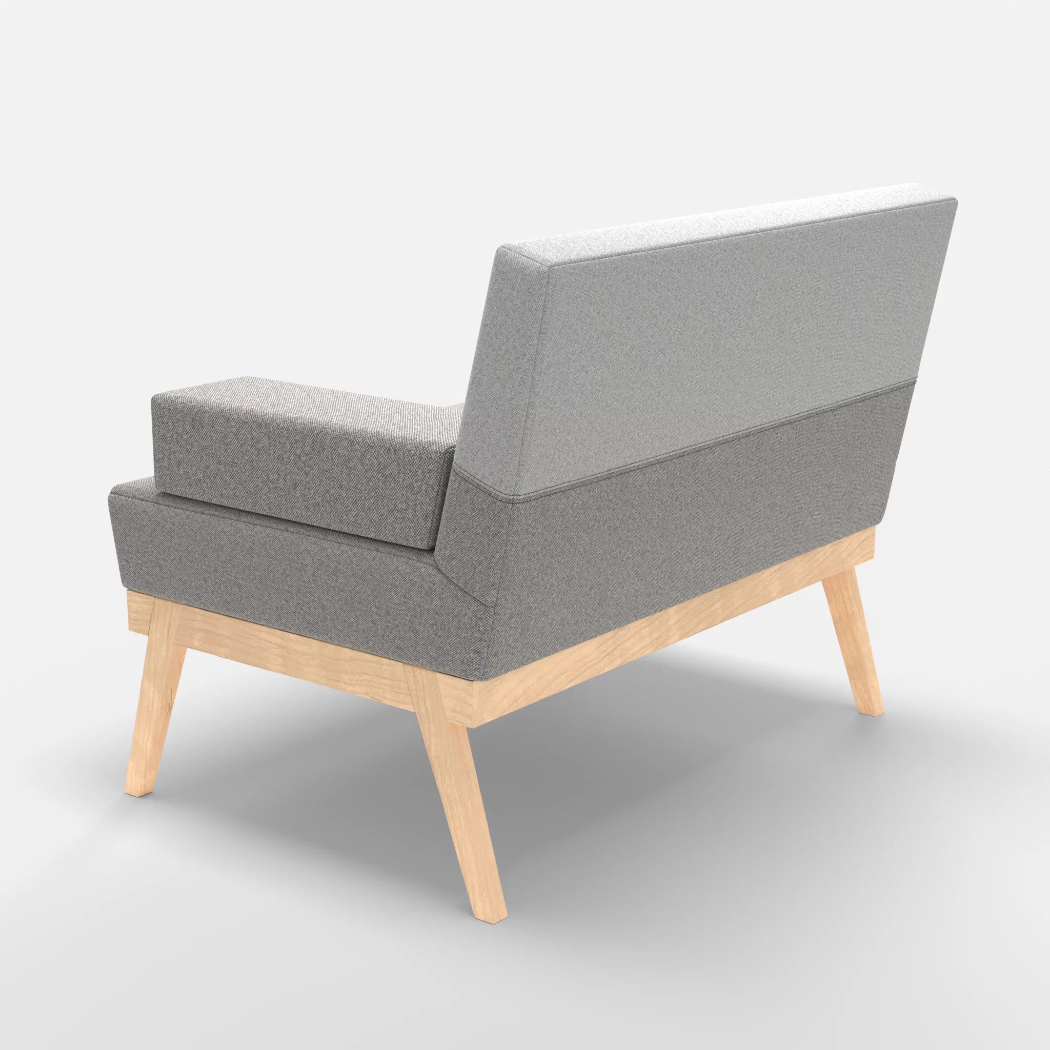 1er Sitzsofa Bauz celia0208-celia0204 in Mittelgrau und Hellgrau von hinten