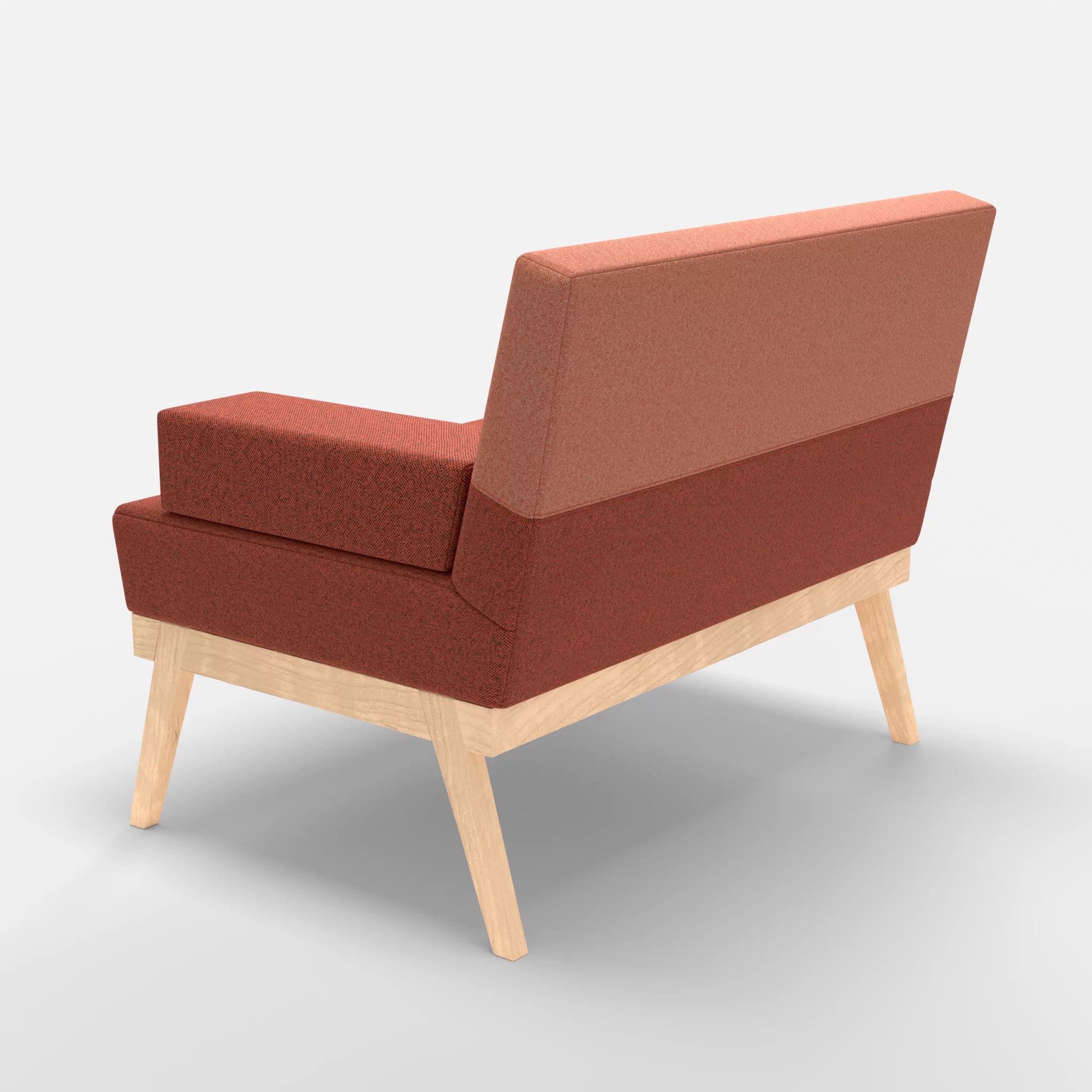 1er Sitzsofa Bauz celia0214-celia0217 in Terracotta und Orange von hinten