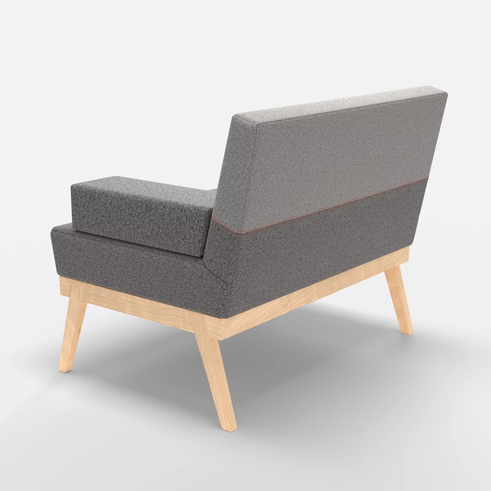 1er Sitzsofa Bauz celia0218-celia0208 in Dunkelgrau und Mittelgrau von hinten