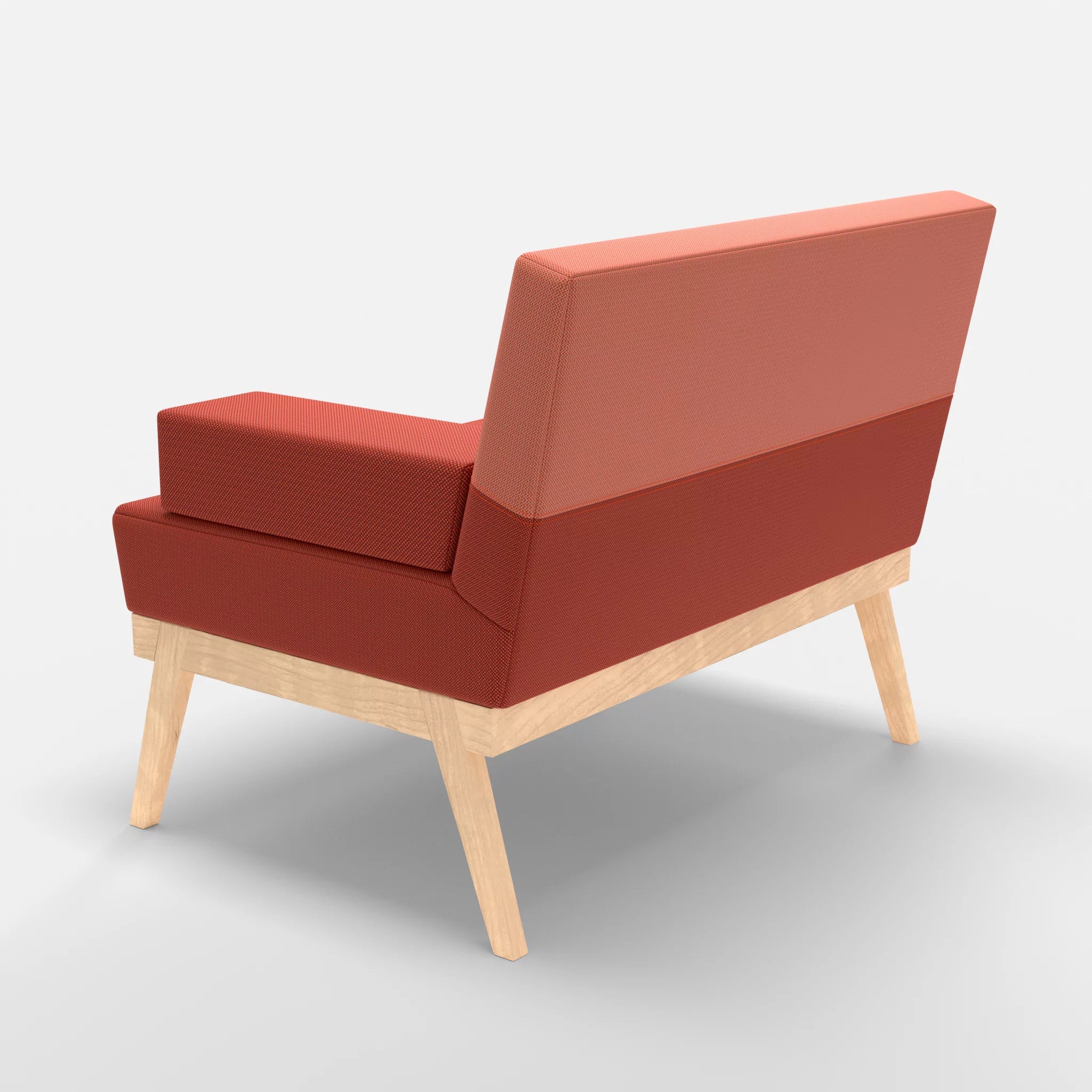 1er Sitzsofa Bauz credolampion-credograpefruit in Rot und Coral von hinten