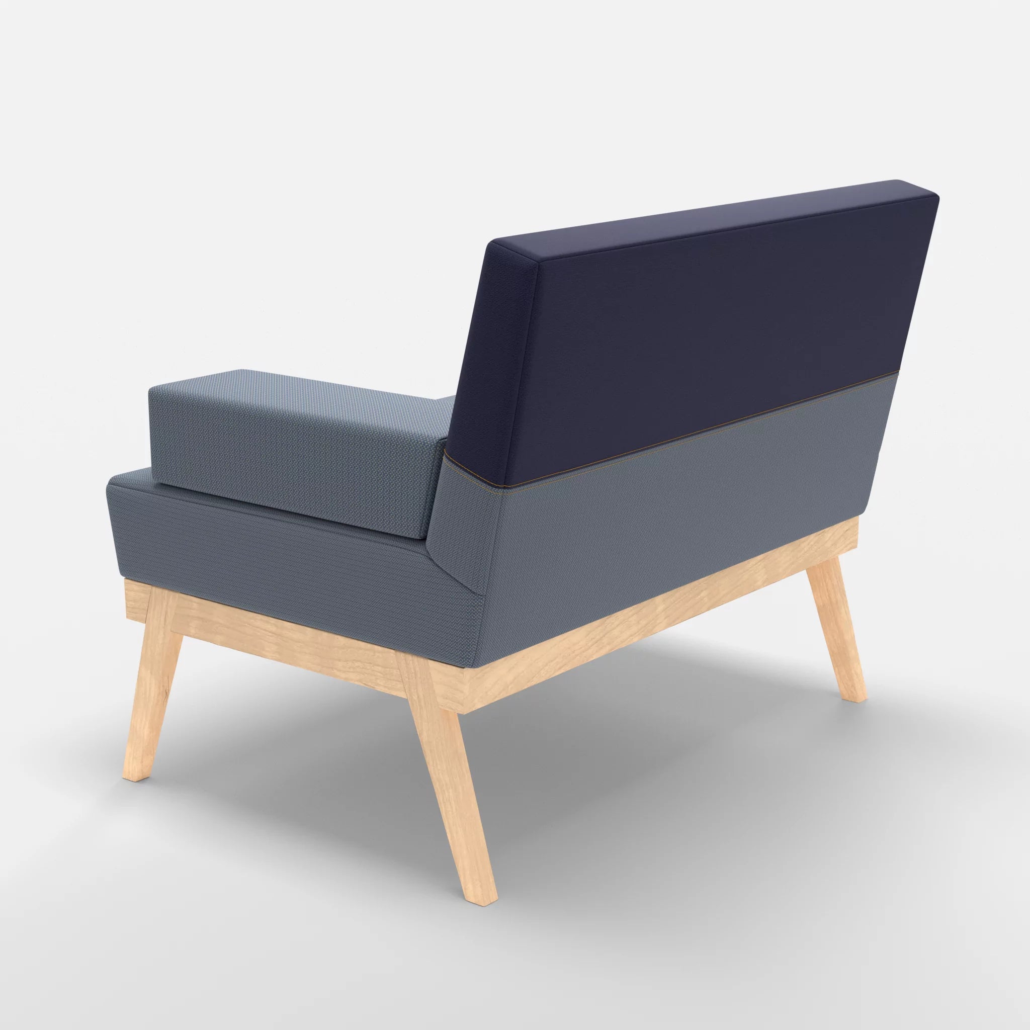1er Sitzsofa Bauz credosea-credonavy in Blau und Navy von hinten