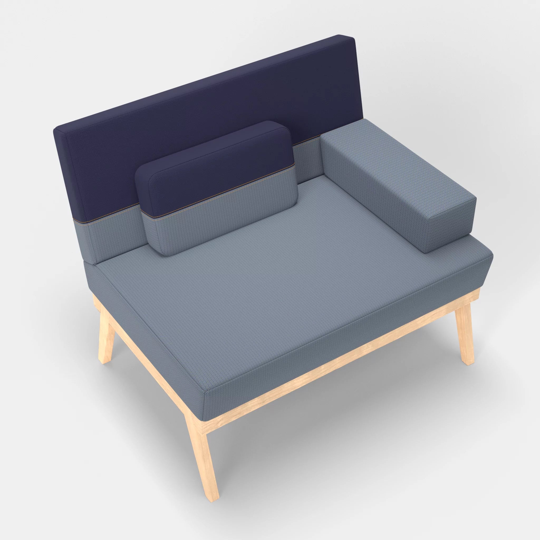 1er Sitzsofa Bauz credosea-credonavy in Blau und Navy von oben