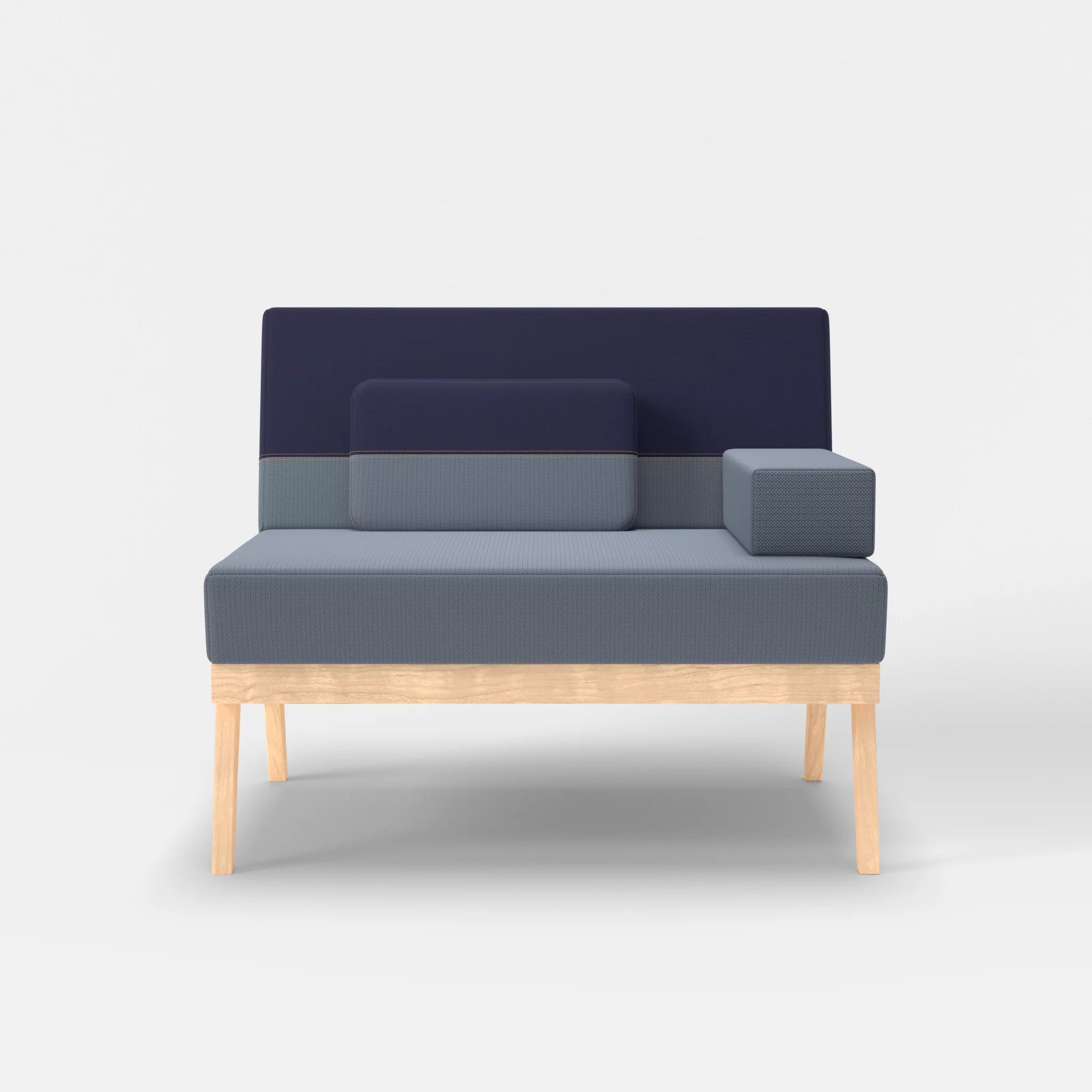 1er Sitzsofa Bauz credosea-credonavy in Blau und Navy von vorne