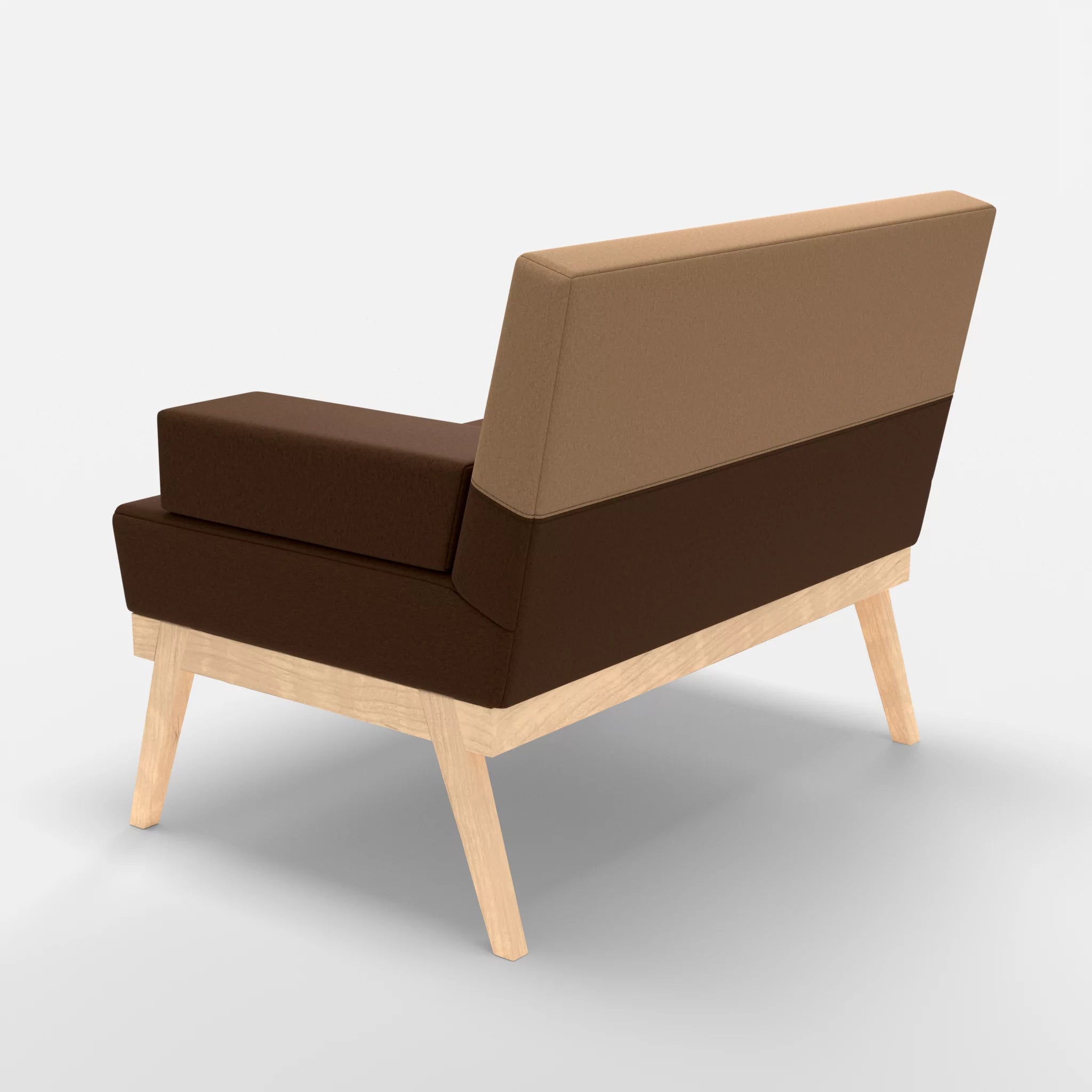 1er Sitzsofa Bauz dama0060-dama0056 in Braun und Beige von hinten