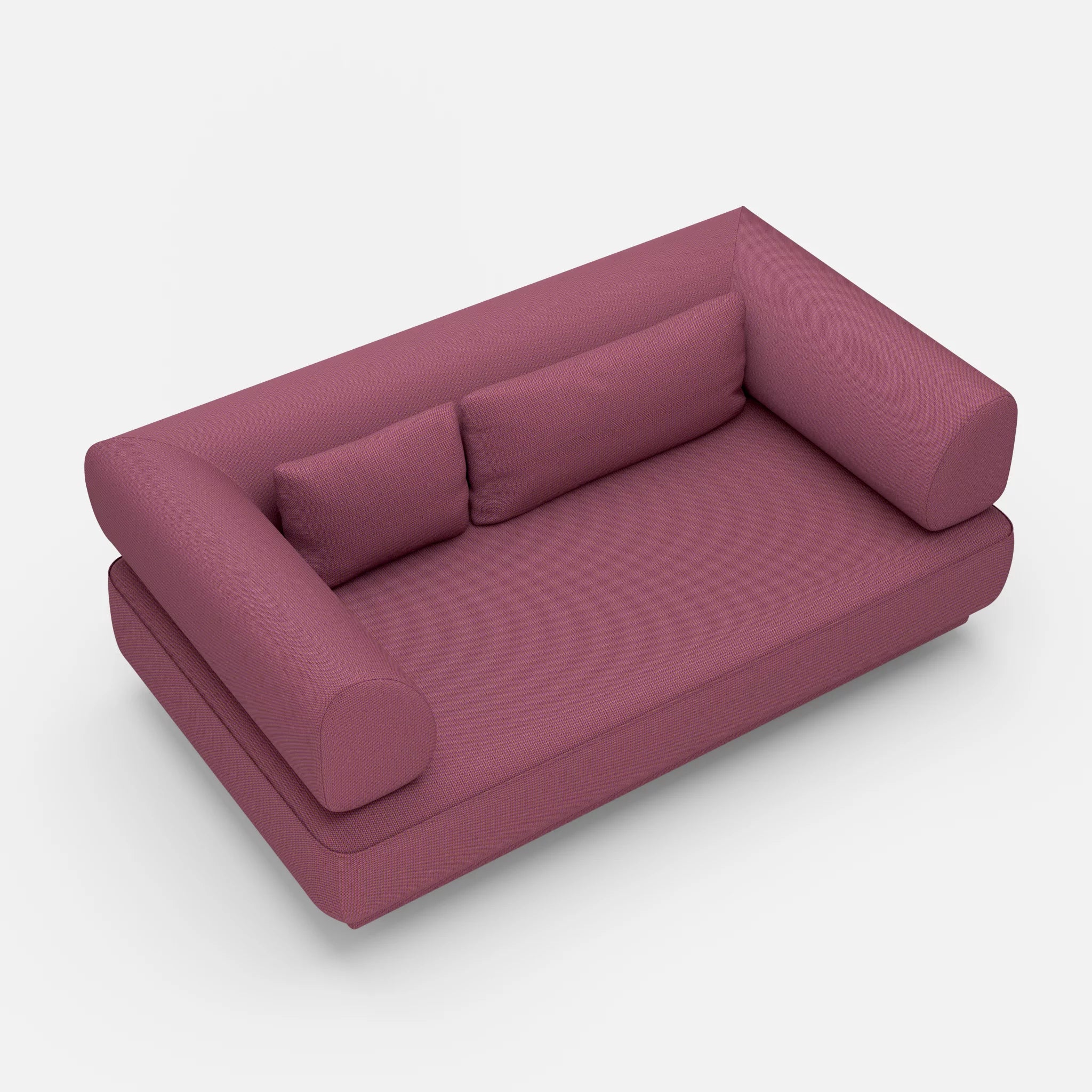 2 Sitzer Lounge Sofa Gordo credobreva in Violett von oben