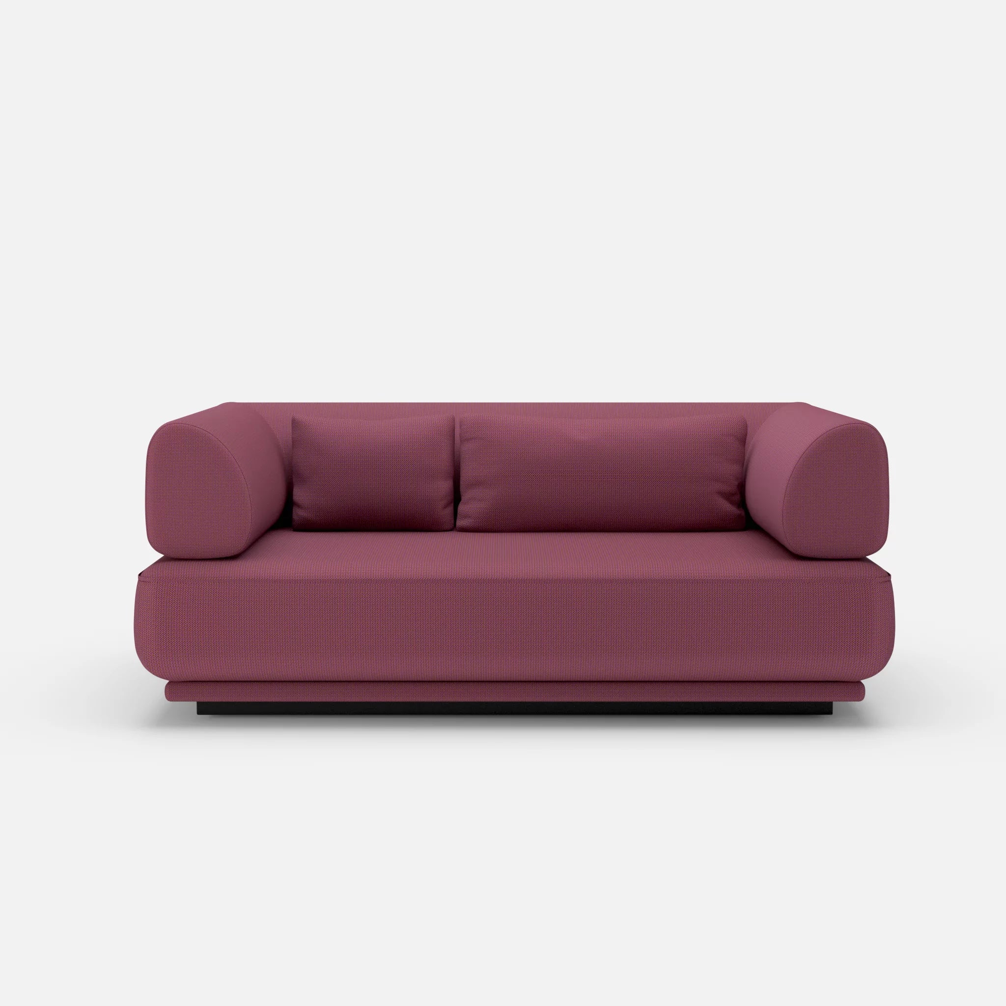 2 Sitzer Lounge Sofa Gordo credobreva in Violett von vorne