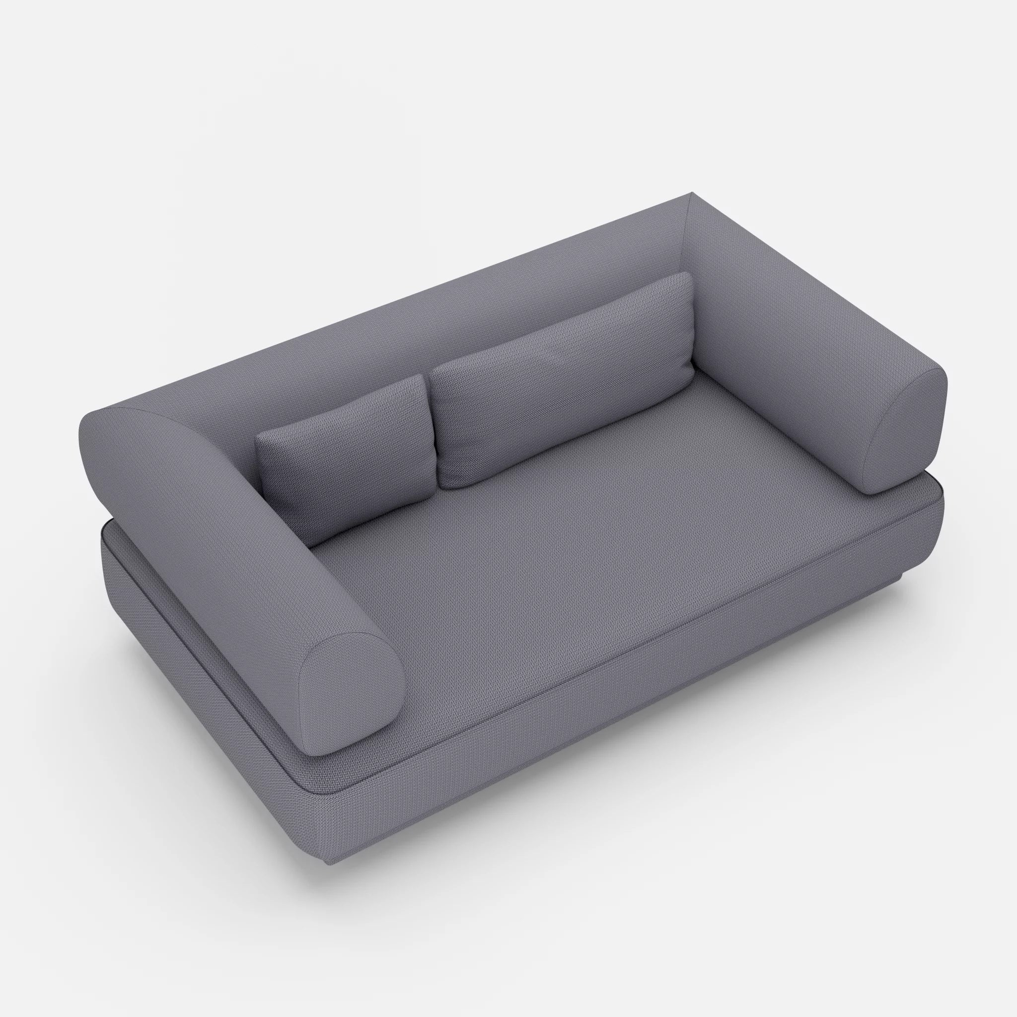 2 Sitzer Lounge Sofa Gordo credocarbon in Dunkelgrau von oben