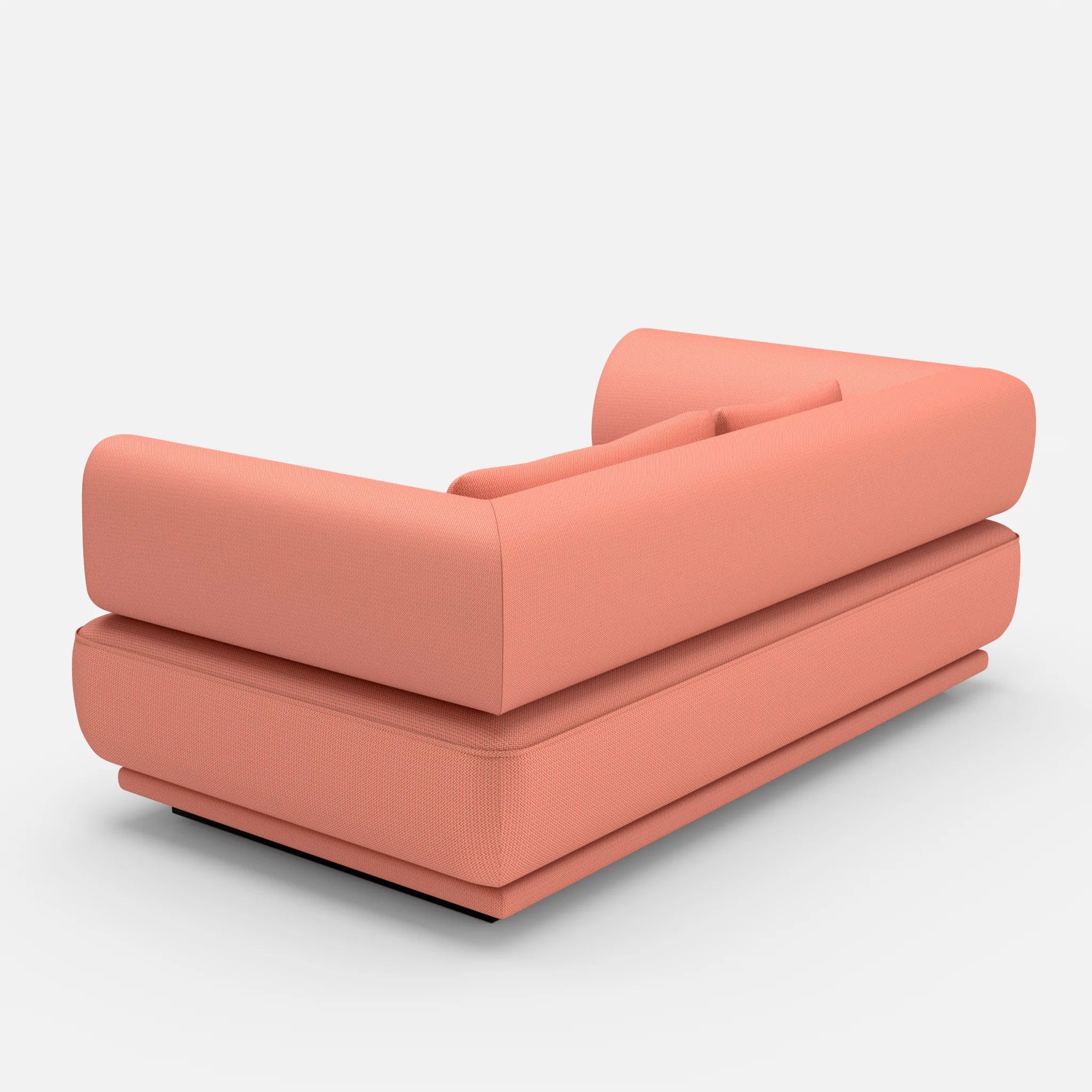 2 Sitzer Lounge Sofa Gordo credograpefruit in Coral von hinten