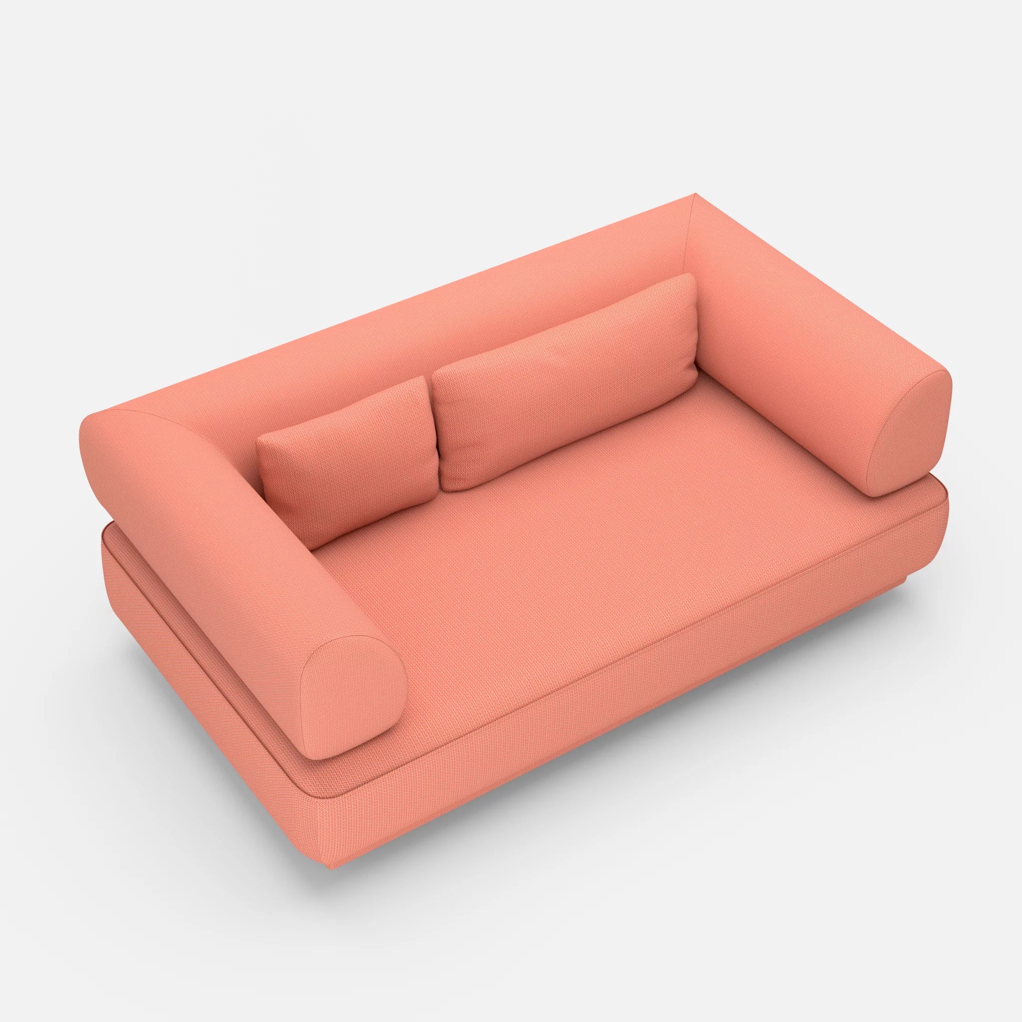 2 Sitzer Lounge Sofa Gordo credograpefruit in Coral von oben