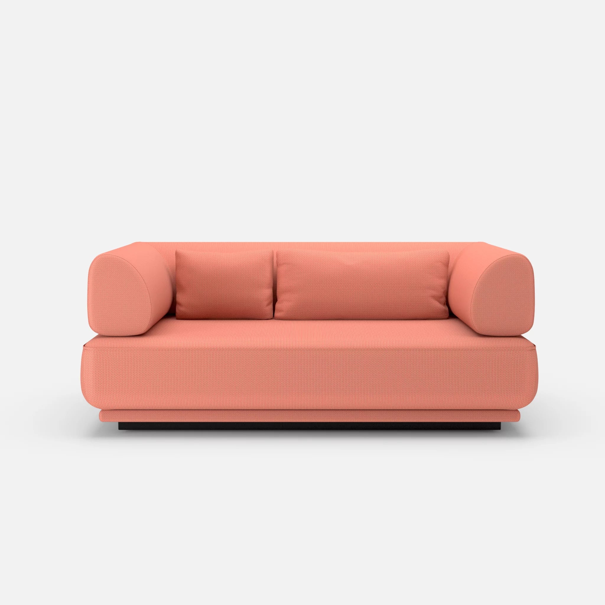 2 Sitzer Lounge Sofa Gordo credograpefruit in Coral von vorne