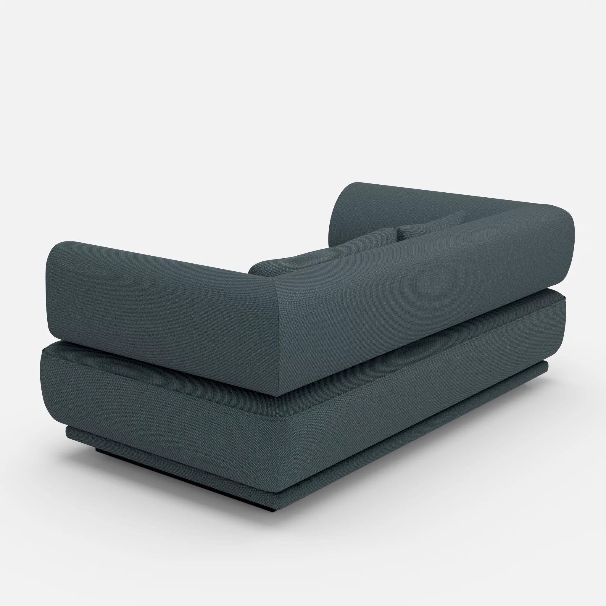 2 Sitzer Lounge Sofa Gordo credojaspis in Türkis von hinten
