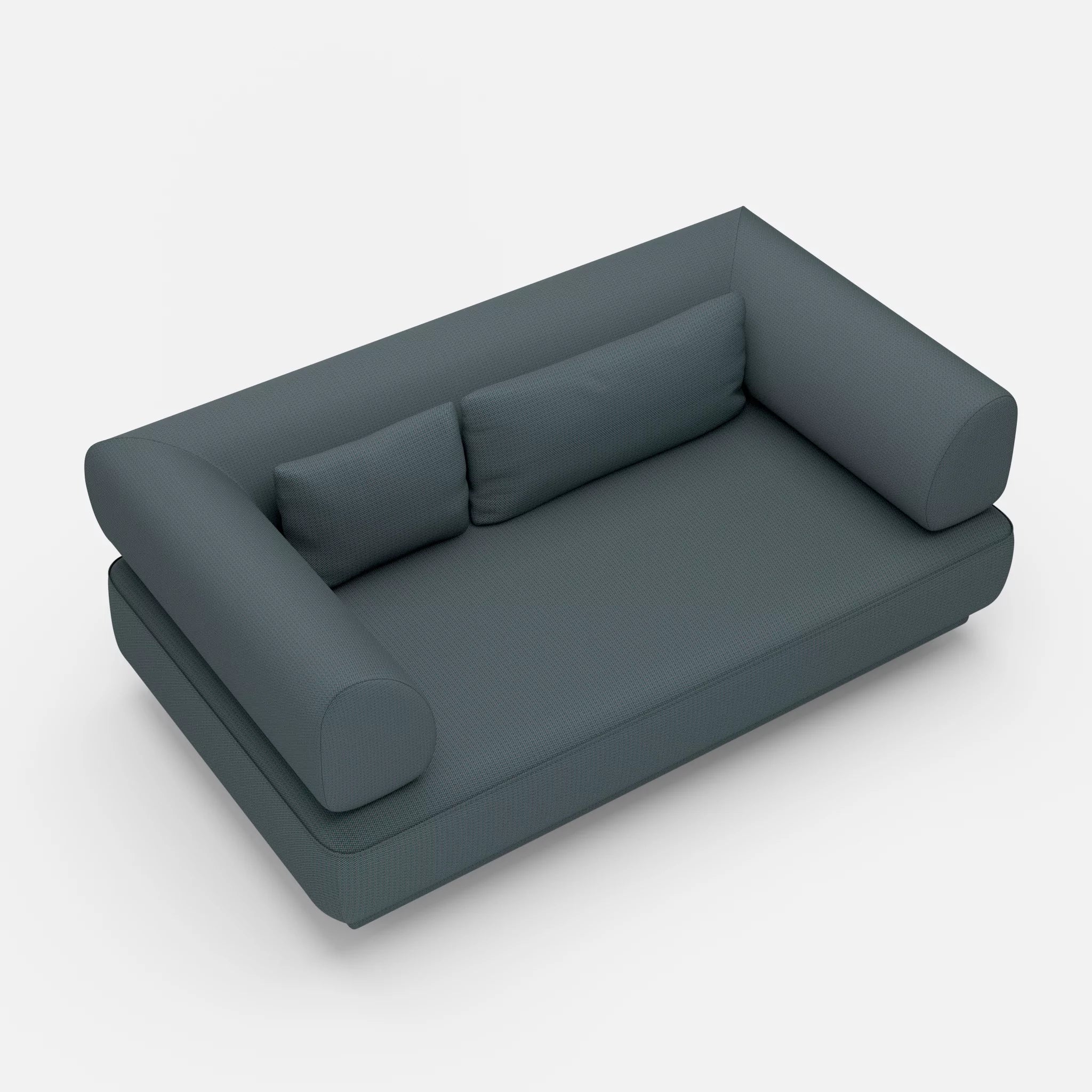 2 Sitzer Lounge Sofa Gordo credojaspis in Türkis von oben