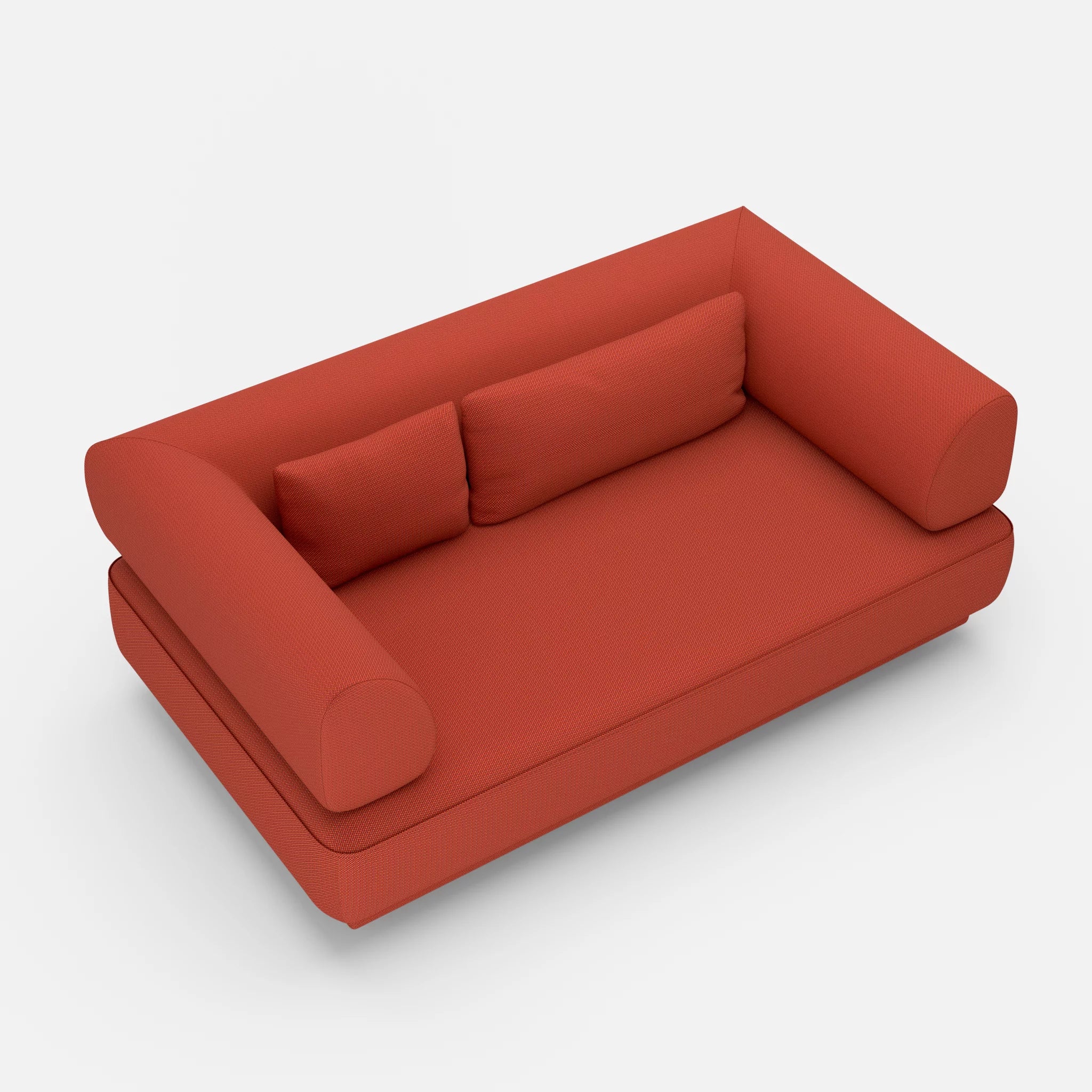 2 Sitzer Lounge Sofa Gordo credolampion in Rot von oben