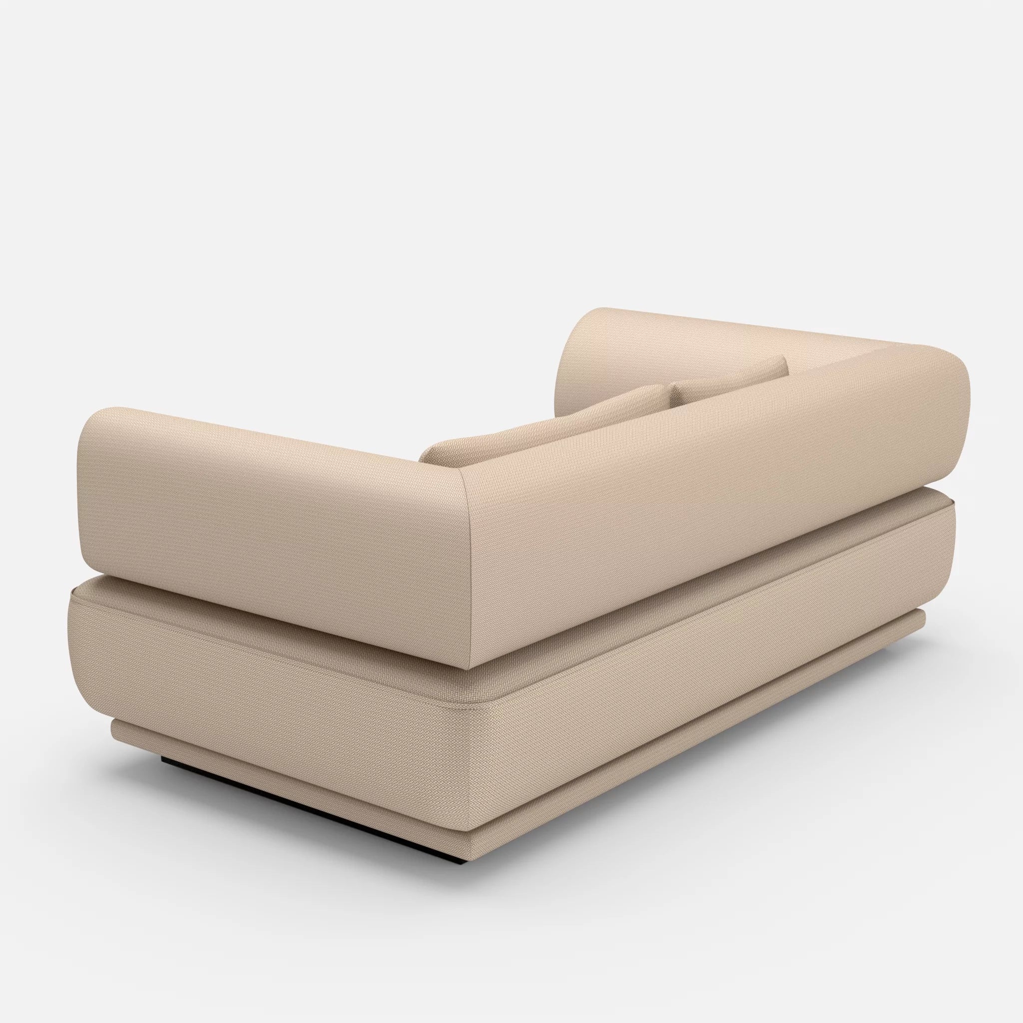 2 Sitzer Lounge Sofa Gordo credomacadamia in Beige von hinten