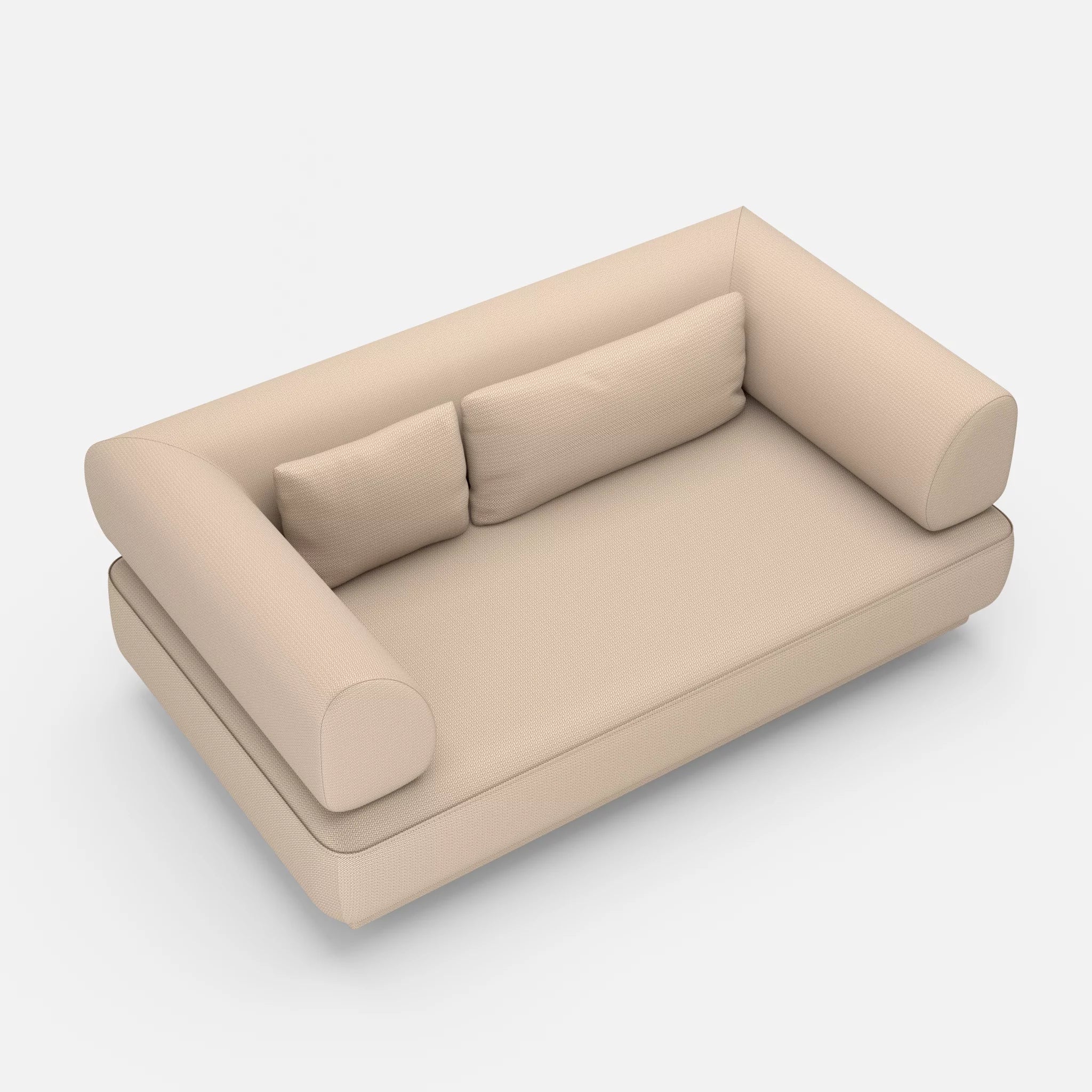 2 Sitzer Lounge Sofa Gordo credomacadamia in Beige von oben