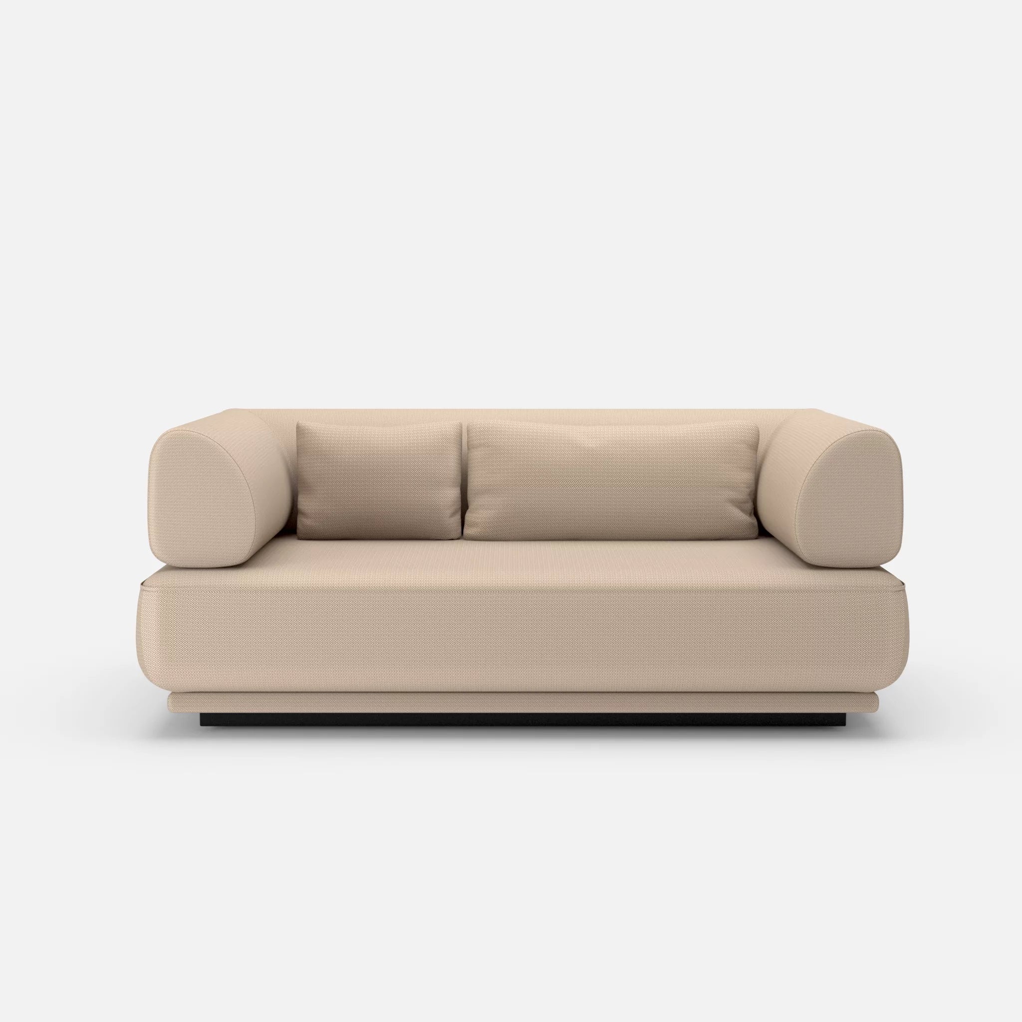2 Sitzer Lounge Sofa Gordo credomacadamia in Beige von vorne