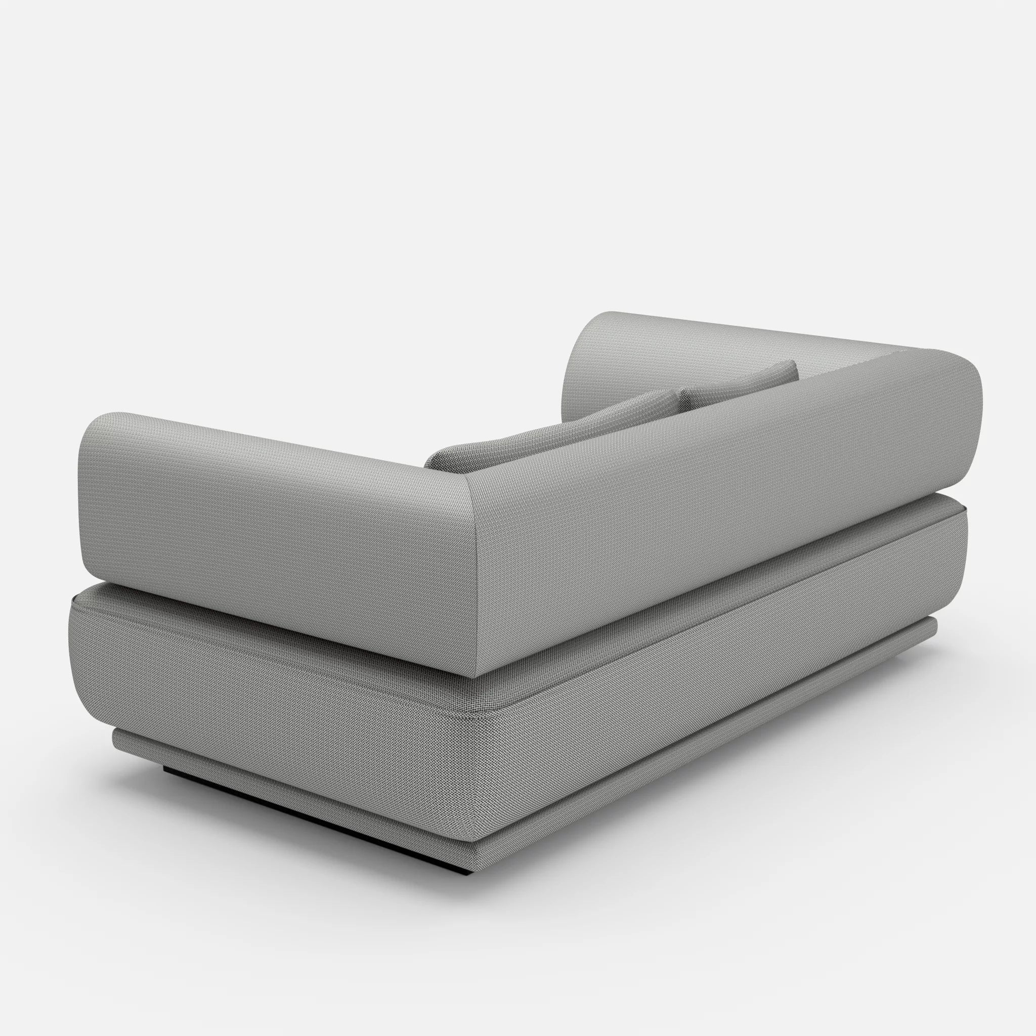 2 Sitzer Lounge Sofa Gordo credopepper in Dunkelgrau von hinten