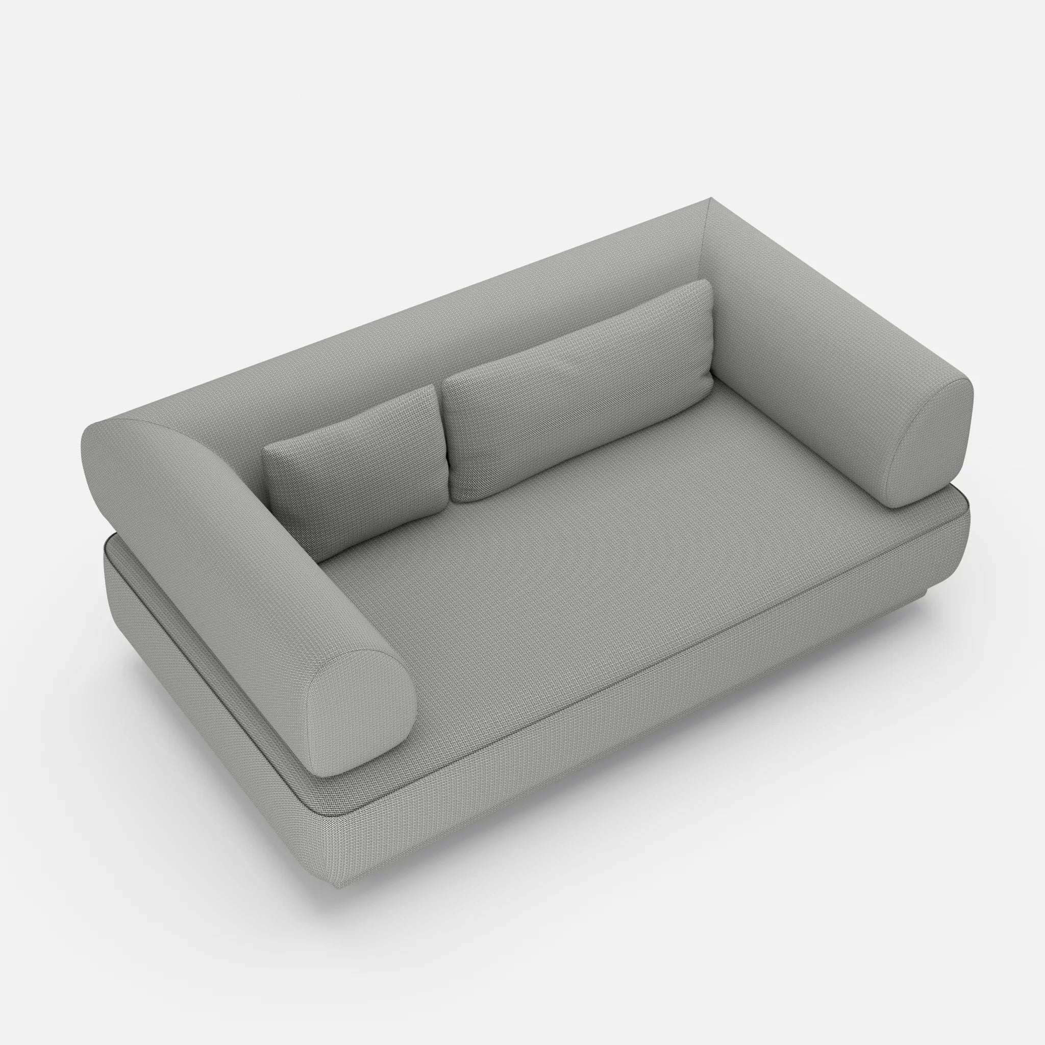 2 Sitzer Lounge Sofa Gordo credopepper in Dunkelgrau von oben