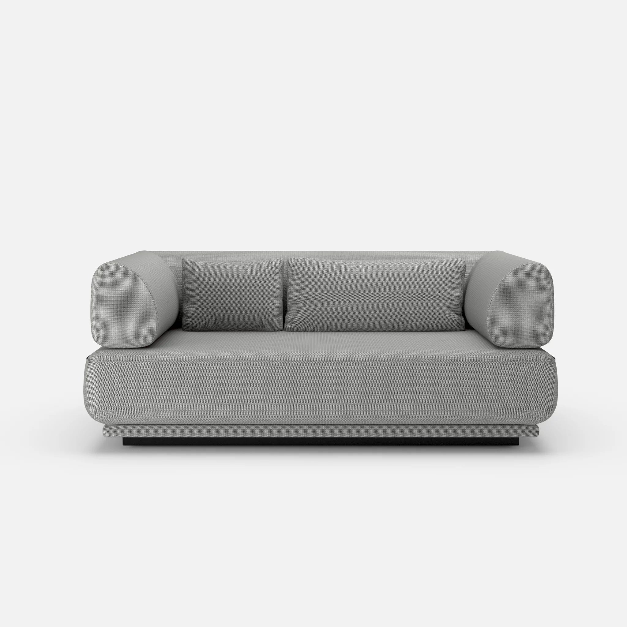 2 Sitzer Lounge Sofa Gordo credopepper in Dunkelgrau von vorne