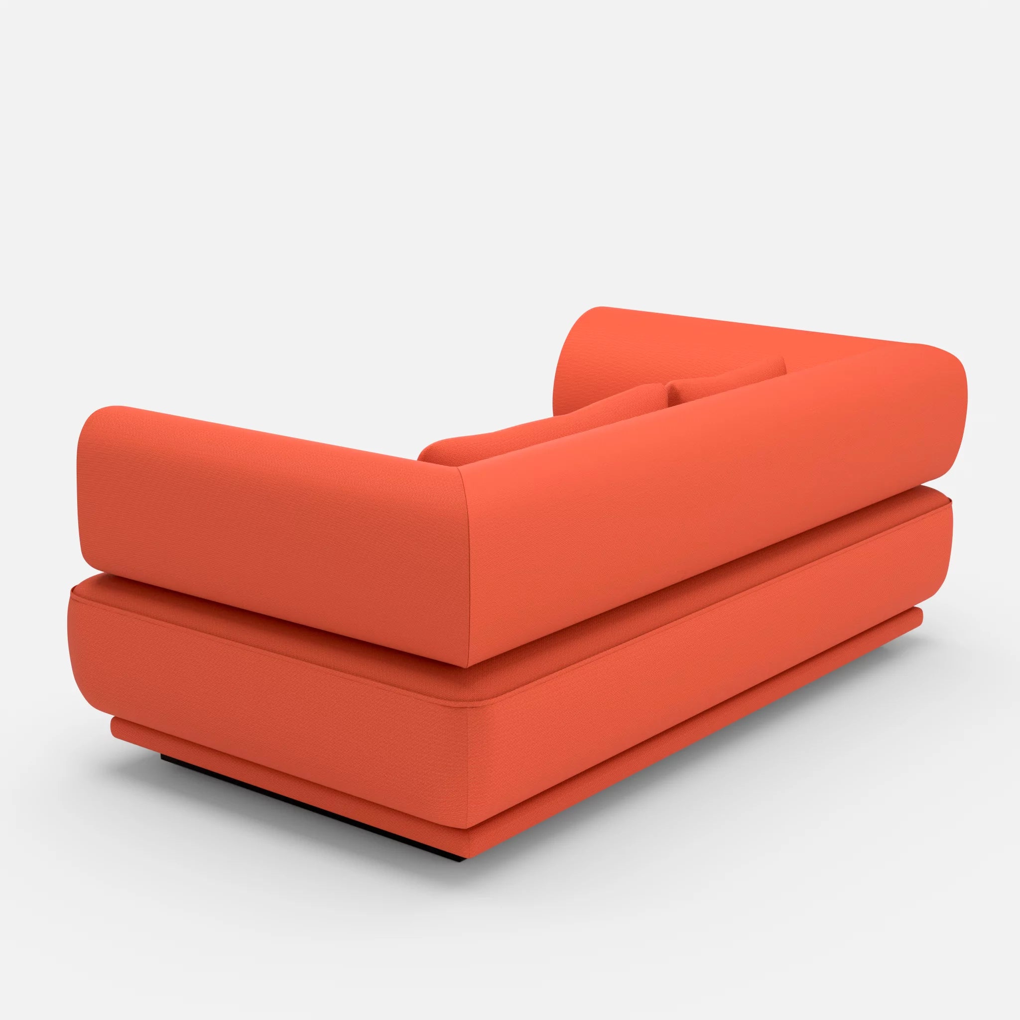 2 Sitzer Lounge Sofa Gordo laserj3012 in Orange von hinten