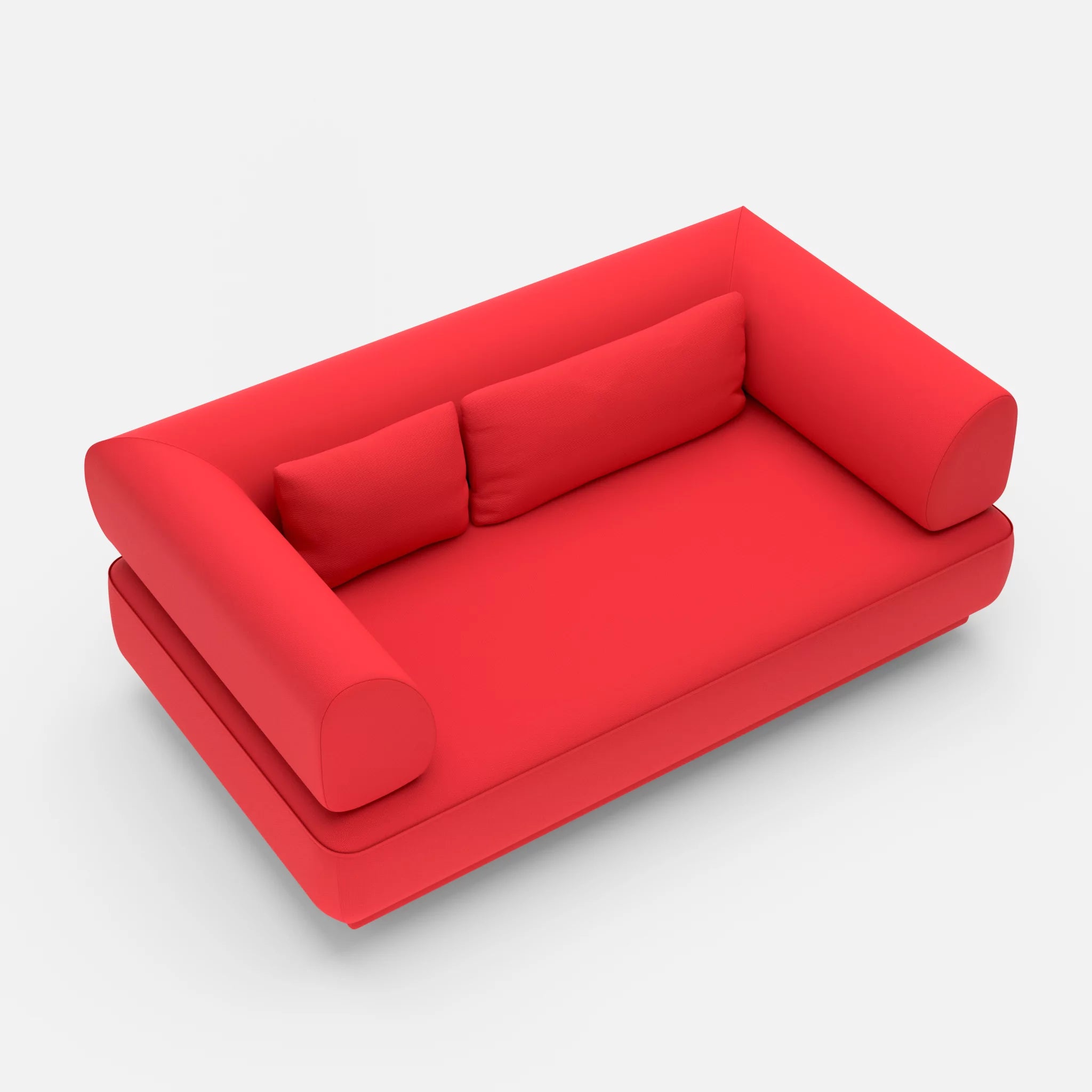 2 Sitzer Lounge Sofa Gordo laserj4021 in Rot von oben