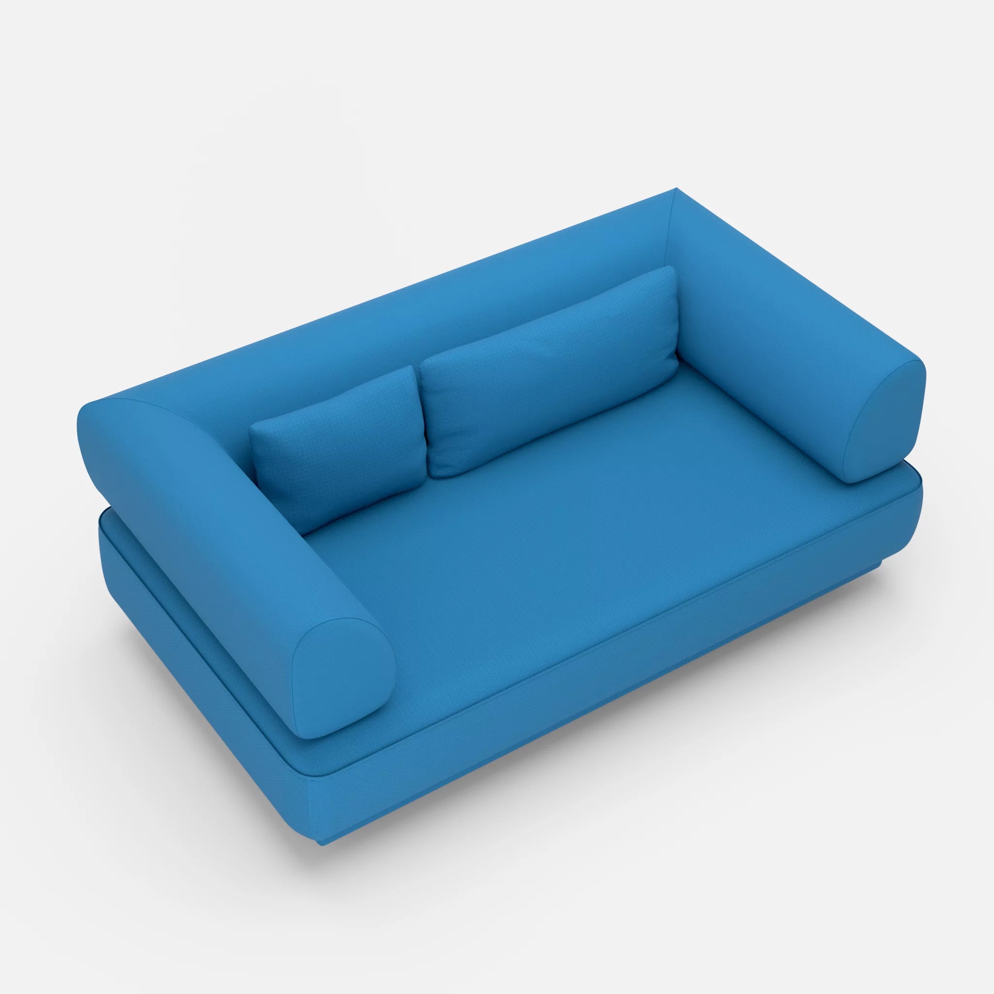 2 Sitzer Lounge Sofa Gordo laserj6071 in Blau von oben