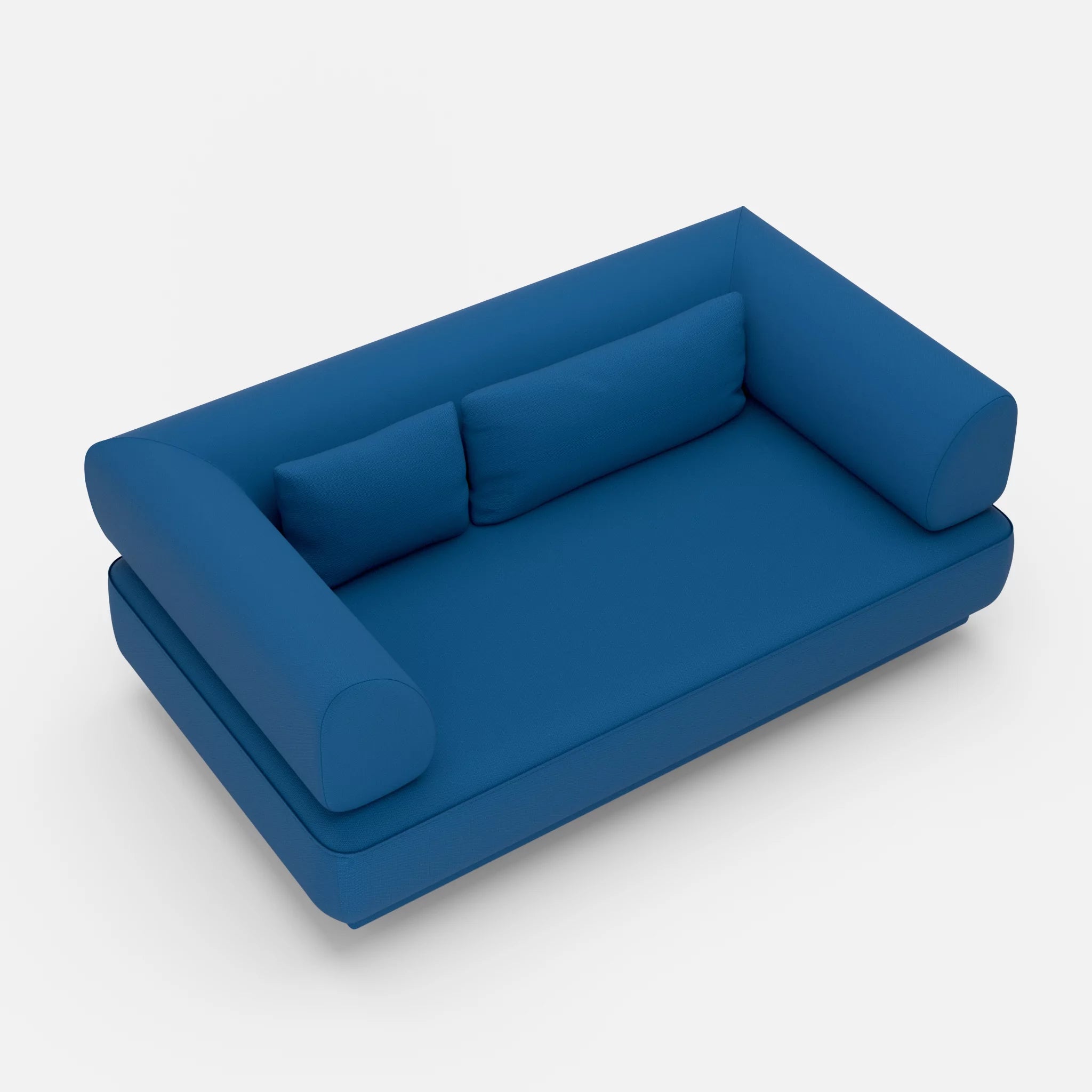 2 Sitzer Lounge Sofa Gordo laserj6098 in Dunkelblau von oben