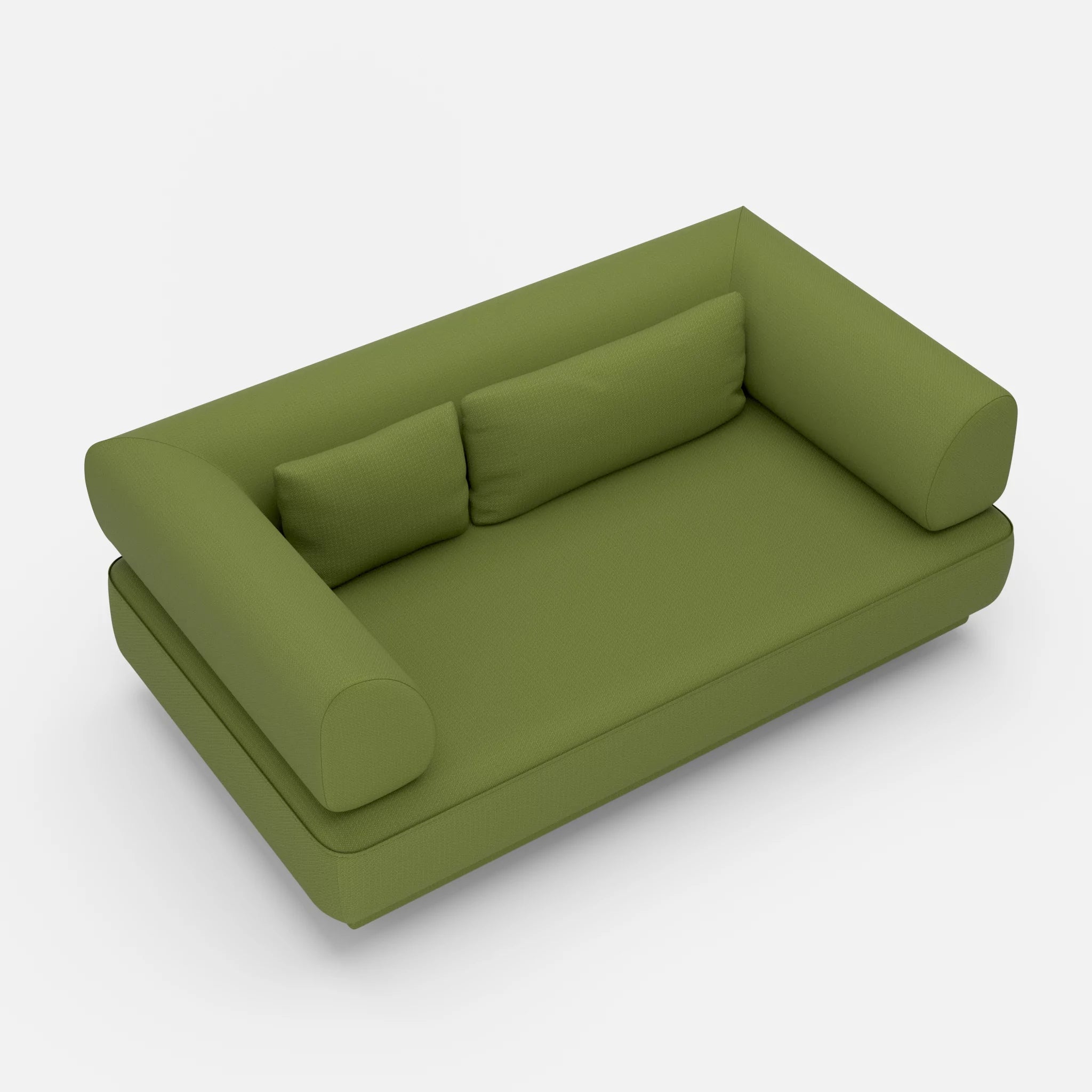 2 Sitzer Lounge Sofa Gordo laserj7021 in Grün von oben