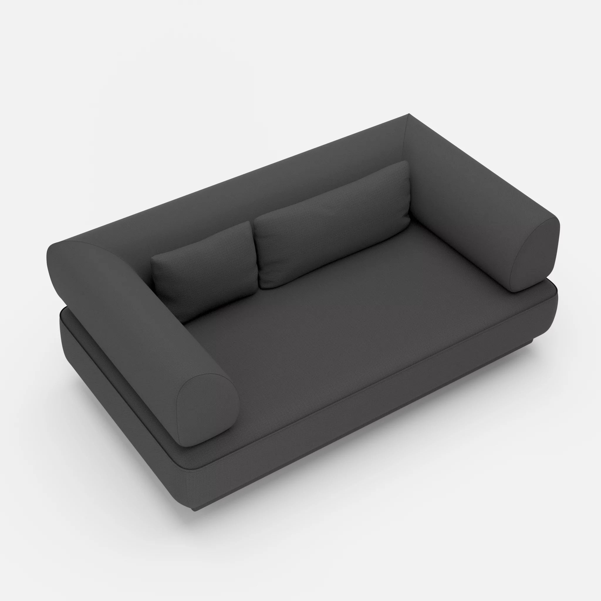 2 Sitzer Lounge Sofa Gordo laserj8017 in Anthrazit von oben
