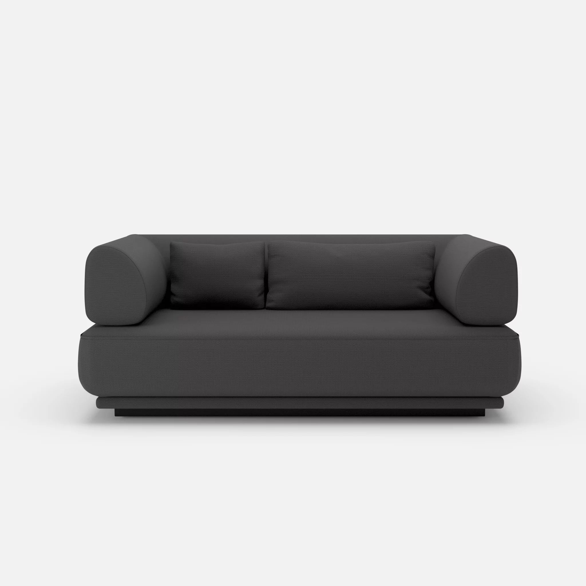 2 Sitzer Lounge Sofa Gordo laserj8017 in Anthrazit von vorne