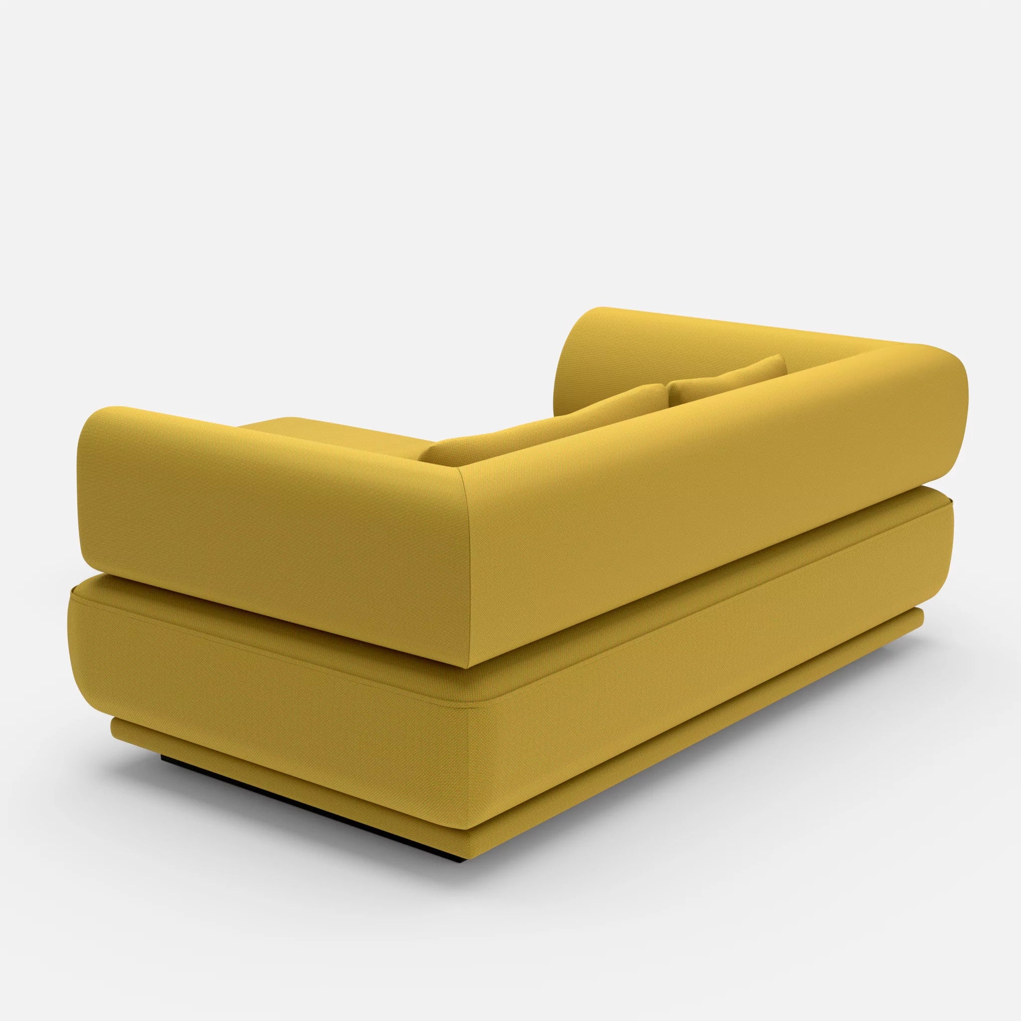 2 Sitzer Lounge Sofa Gordo mit Pouf novumtivoli in Hellgrün von hinten