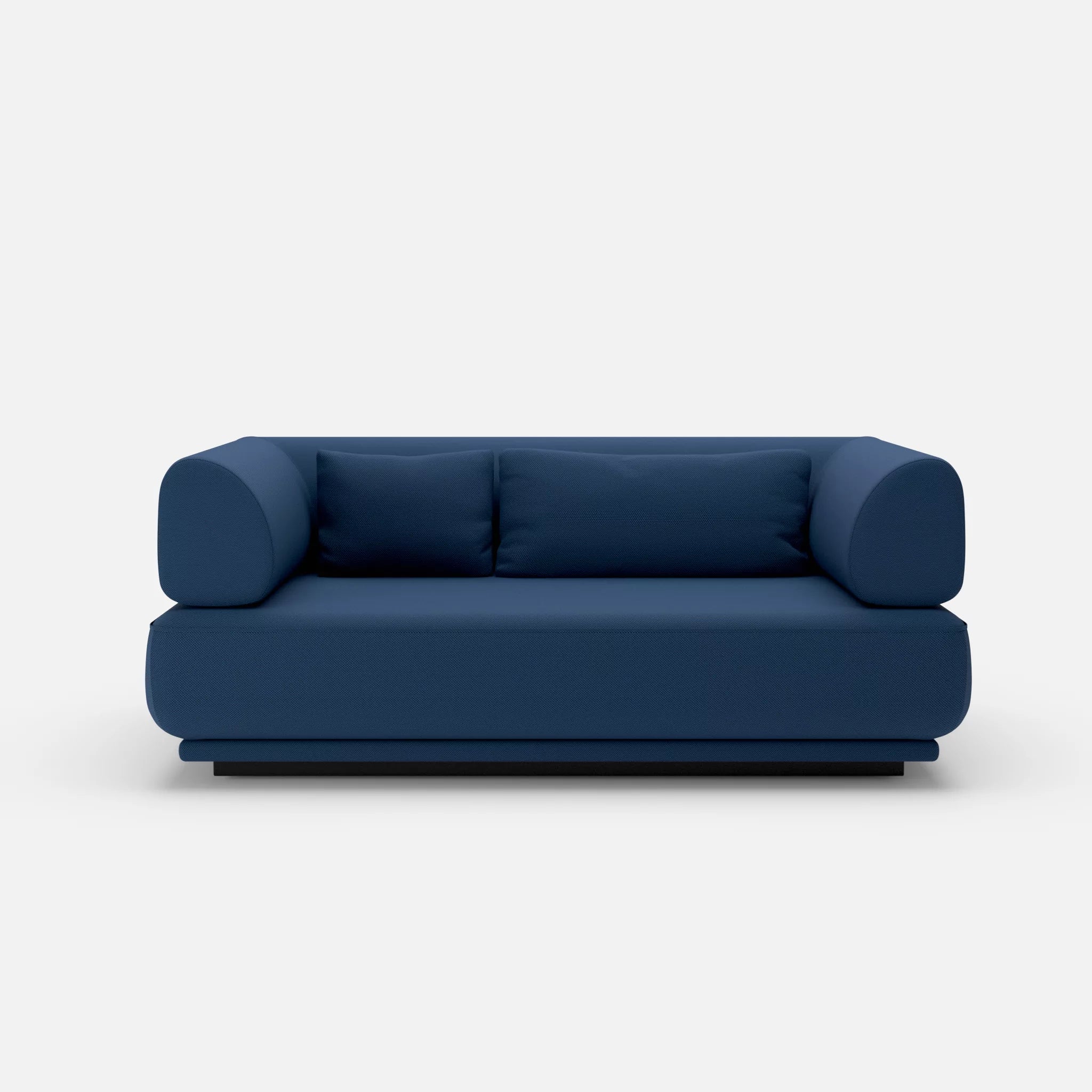 2 Sitzer Lounge Sofa Gordo novumamur in Navy von vorne