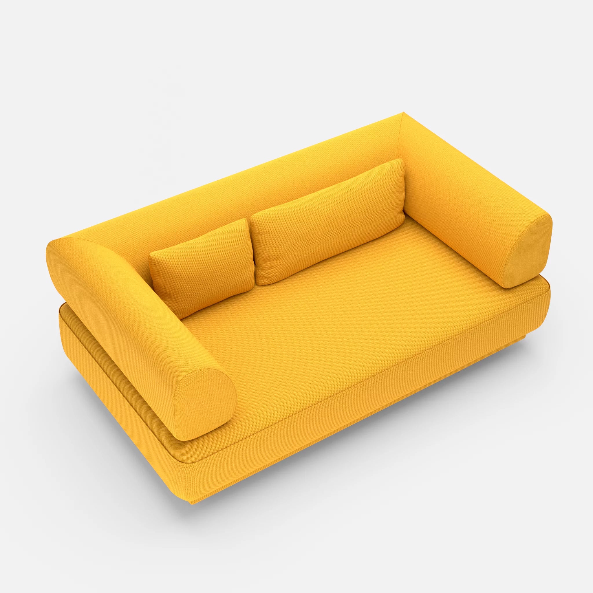 2 Sitzer Lounge Sofa Gordo novumcurry in Curry von oben