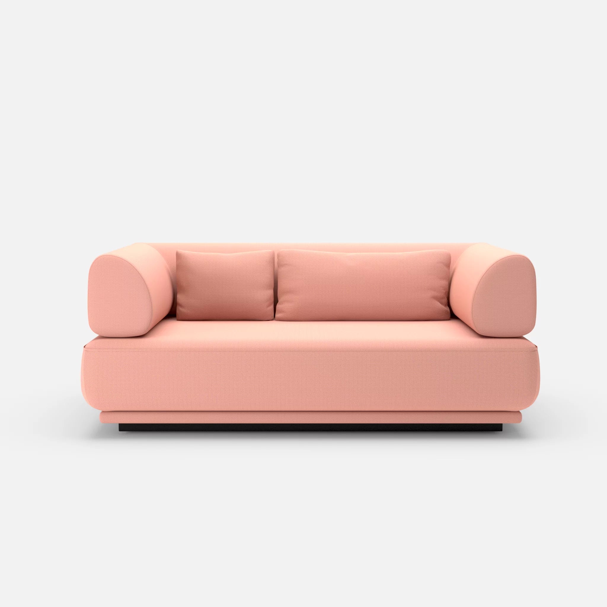 2 Sitzer Lounge Sofa Gordo novumflamingo in Flamingo von vorne