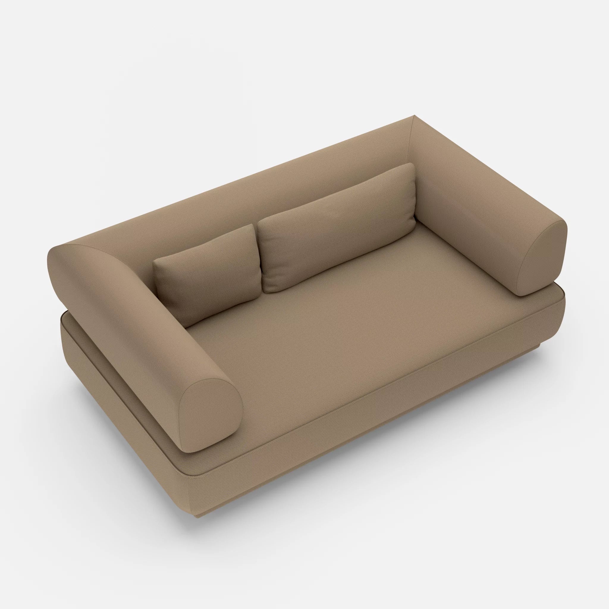 2 Sitzer Lounge Sofa Gordo novumsantos in Braun von oben