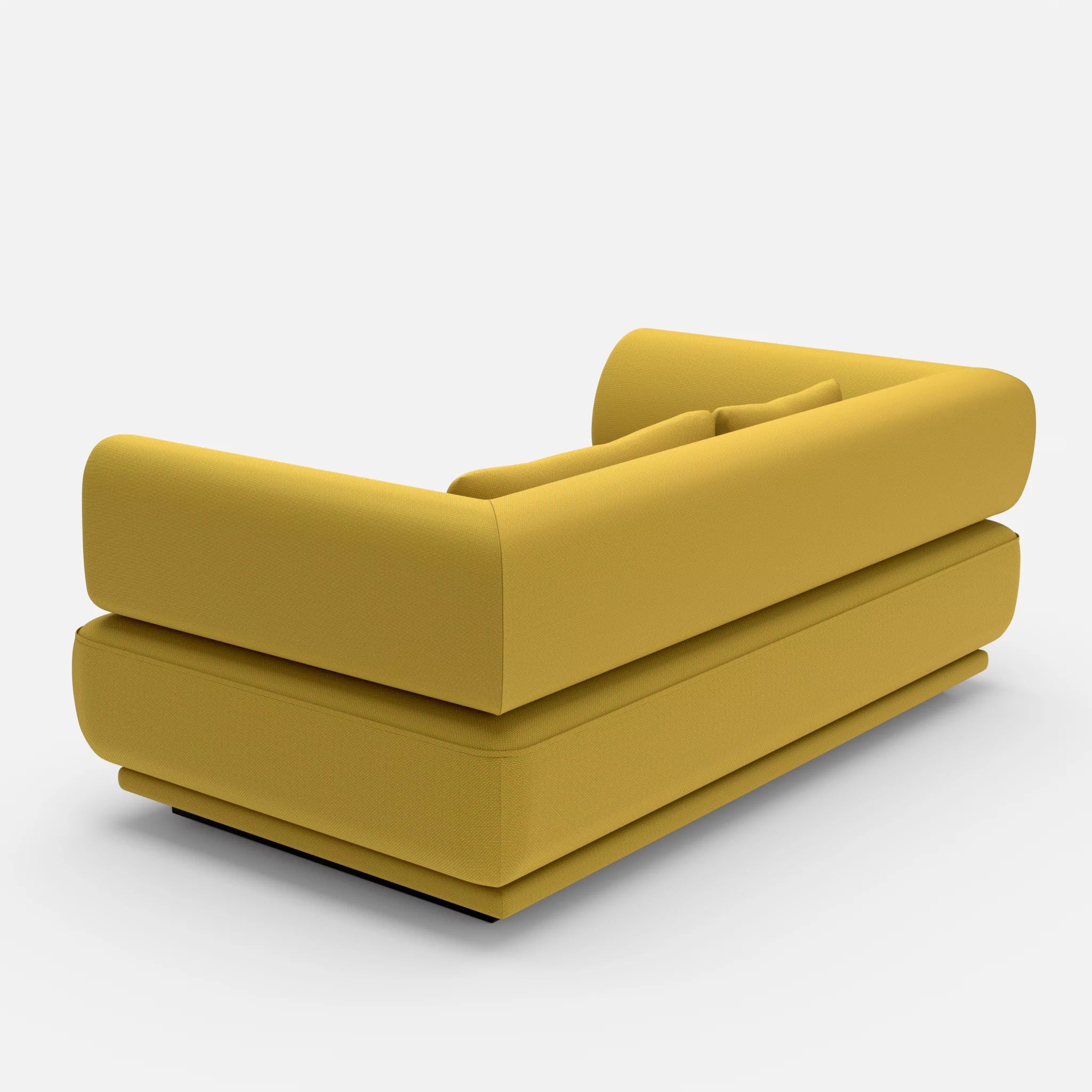 2 Sitzer Lounge Sofa Gordo novumtivoli in Hellgrün von hinten