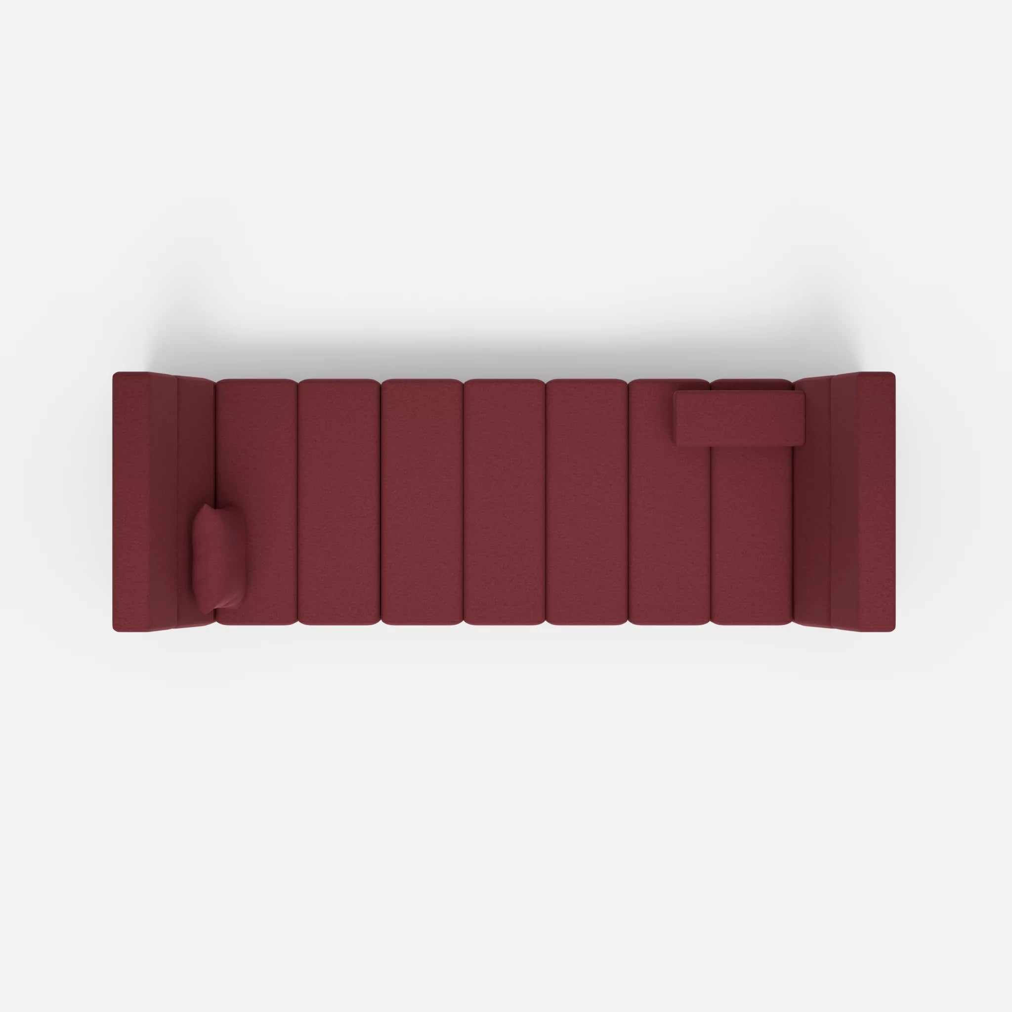 2 Sitzer Sofa Bricks 2 dama0034 in Bordeaux von oben