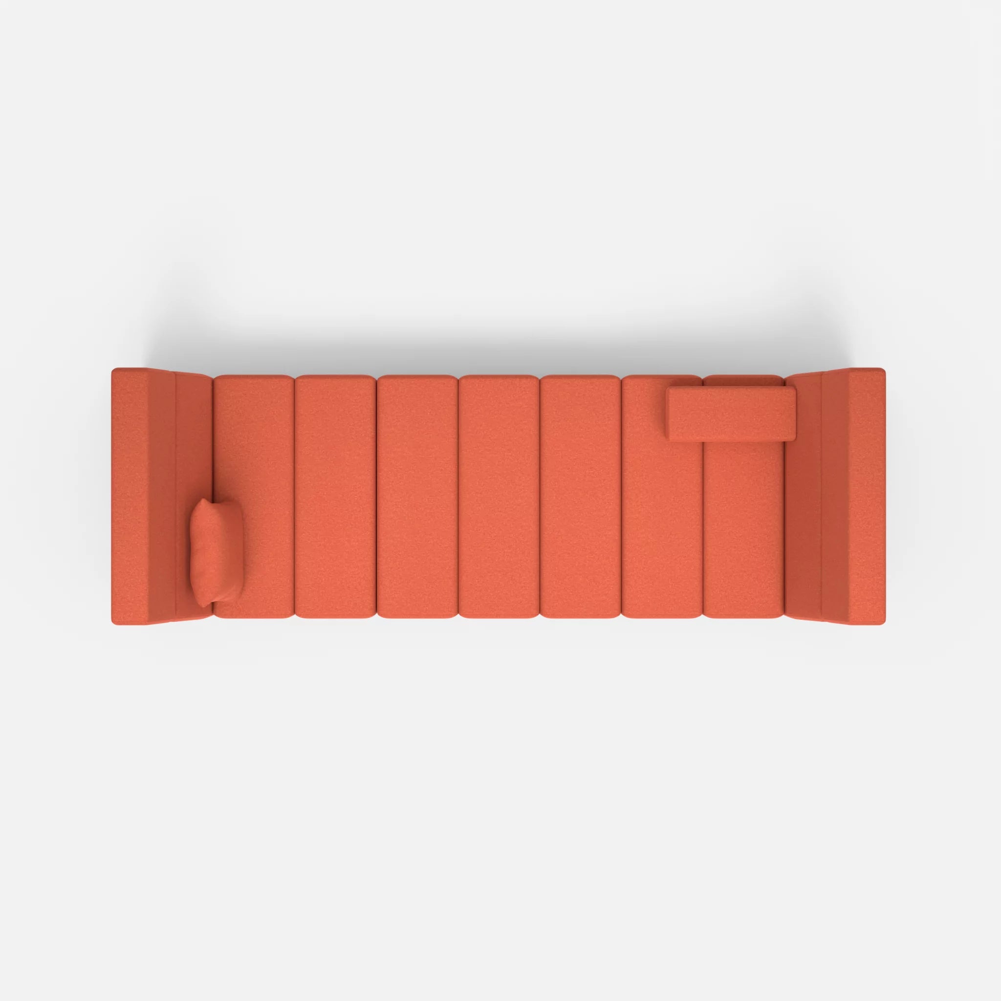 2 Sitzer Sofa Bricks 2 dama0062 in Orange von oben