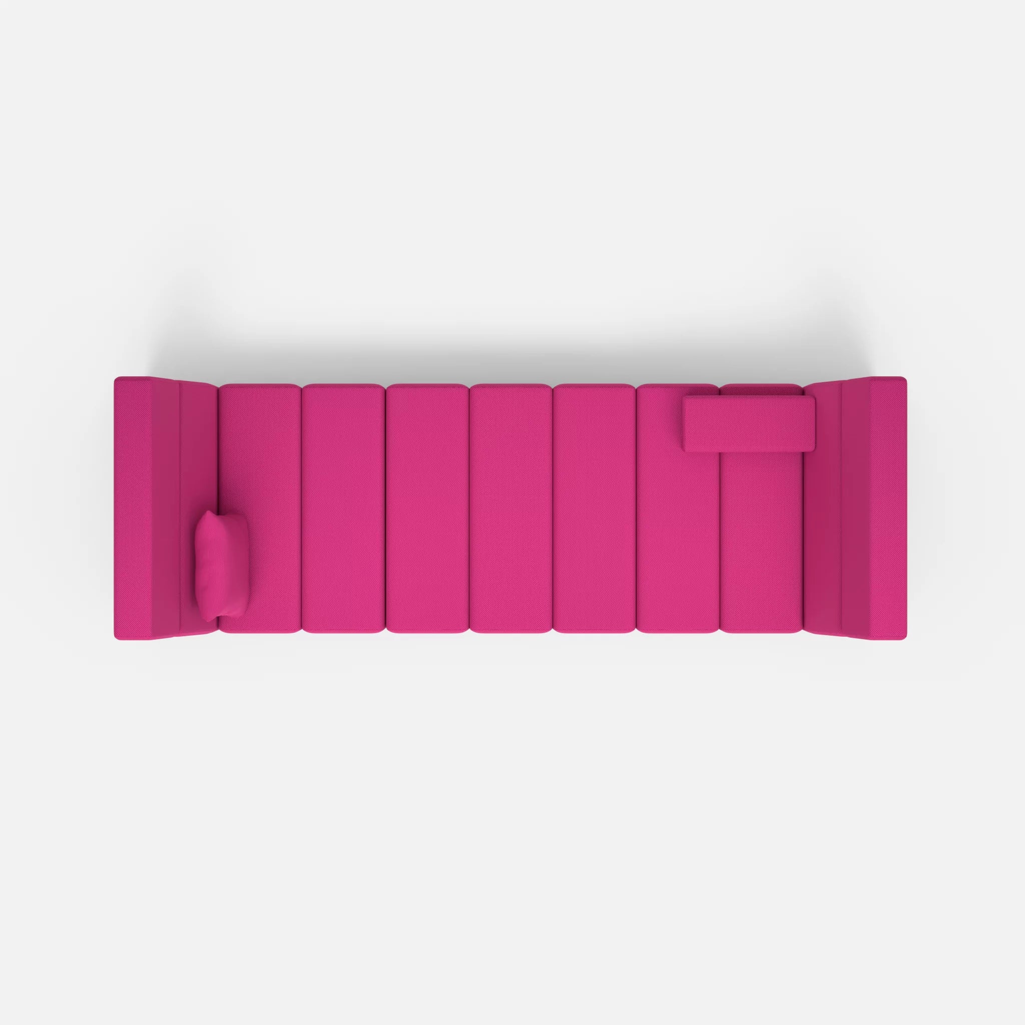 2 Sitzer Sofa Bricks 2 novummagenta in Magenta von oben