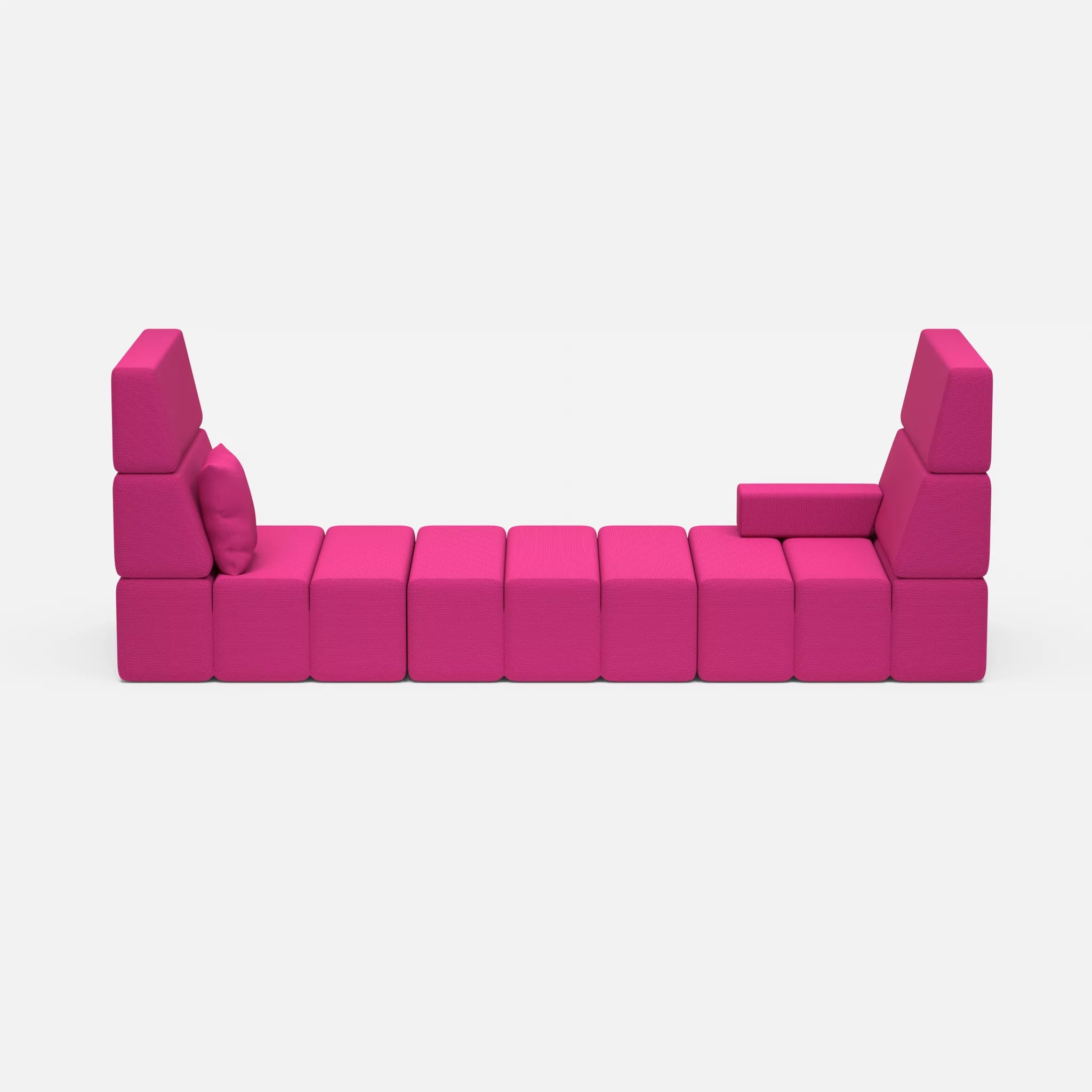 2 Sitzer Sofa Bricks 2 novummagenta in Magenta von vorne