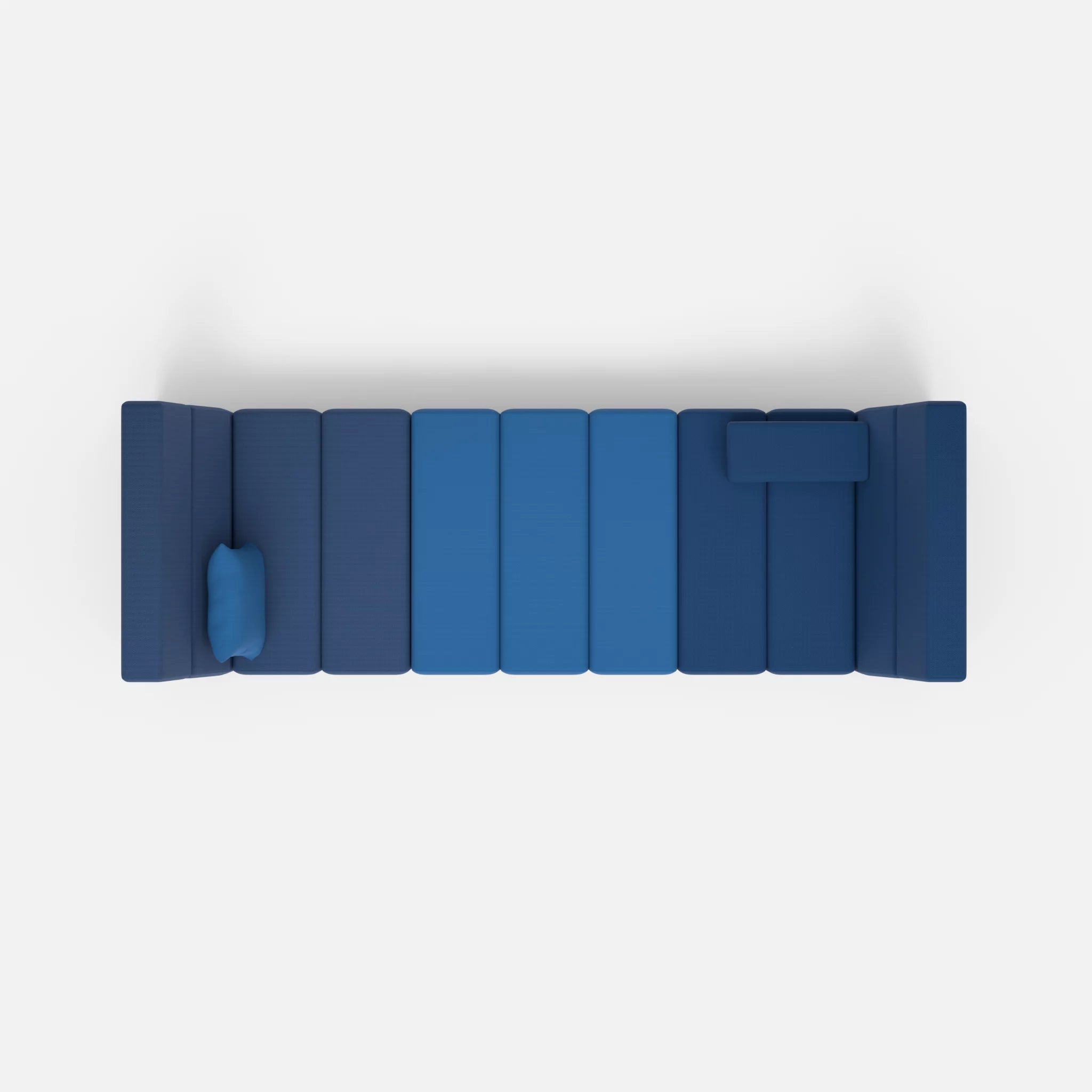 2 Sitzer Sofa Bricks 2 radio6598-radio6075 in Navy und Blau von oben