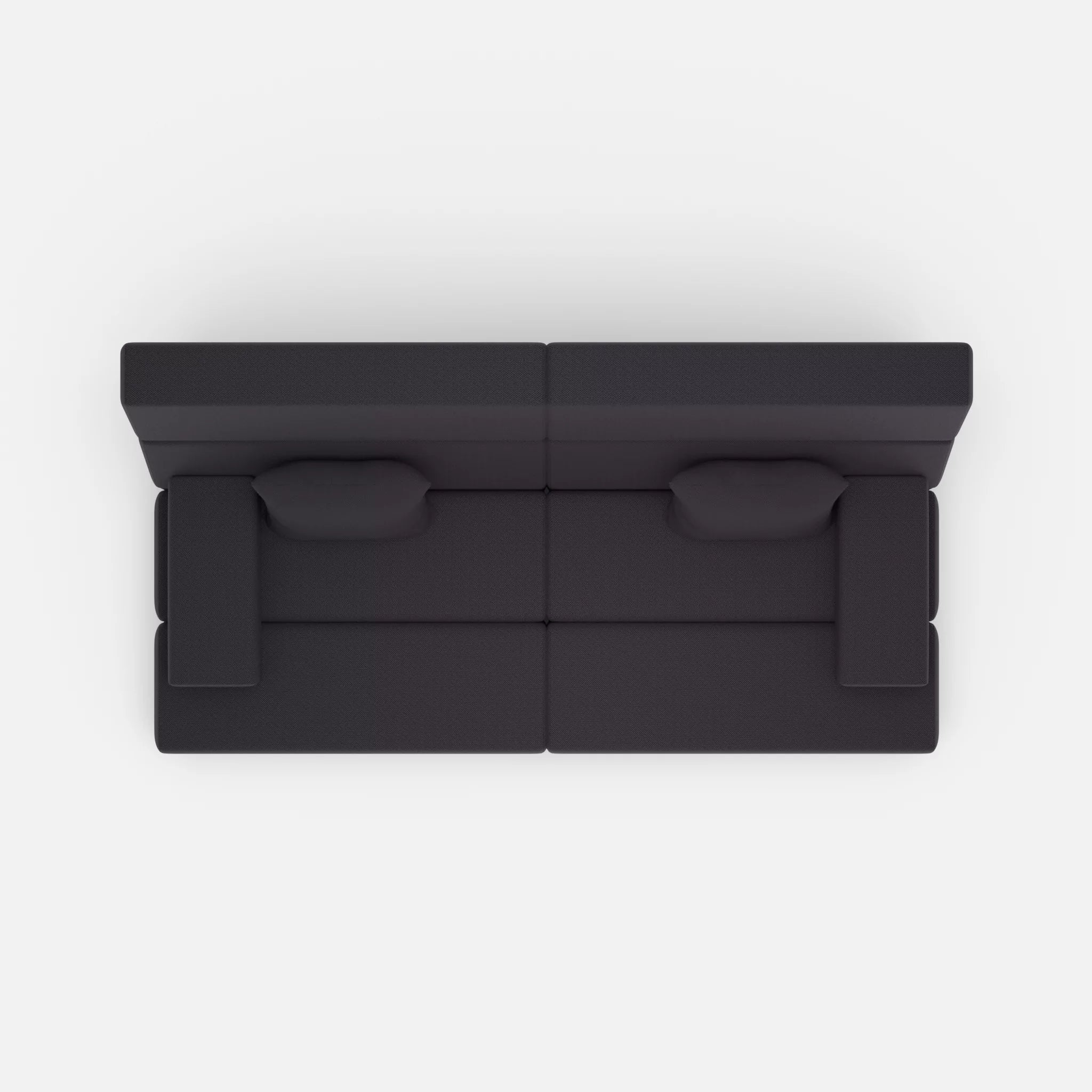 2 Sitzer Sofa Bricks 3 radio8517 in Anthrazit von oben